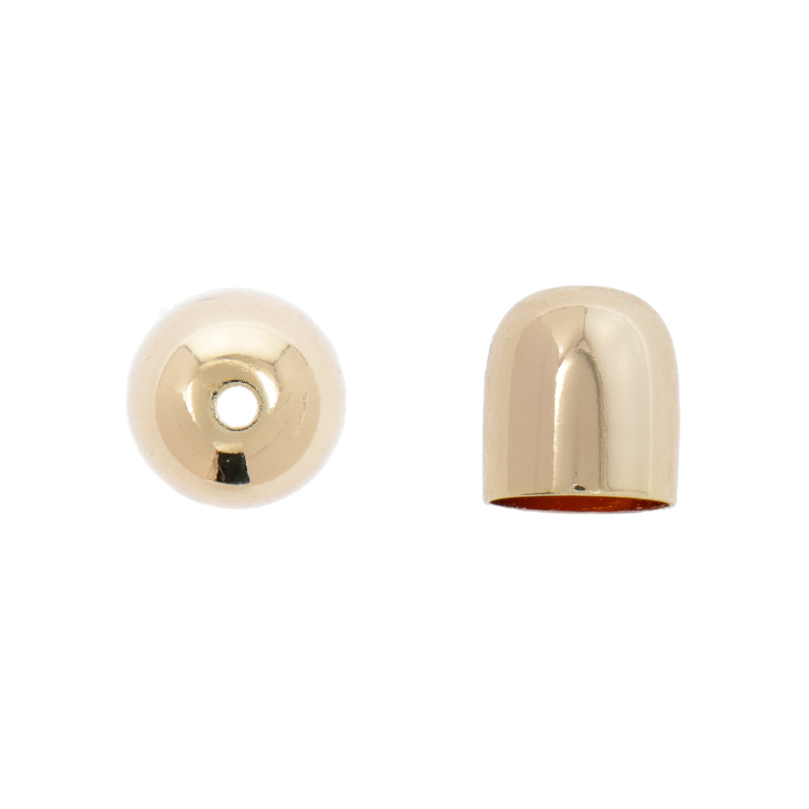 gold plated crimp end 10x9mm (width 8mm) | 4pc