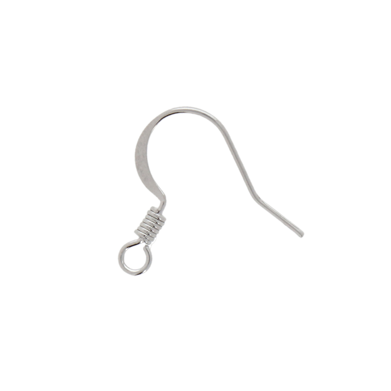 rhodium special plating french earwire 18mm | 24pc