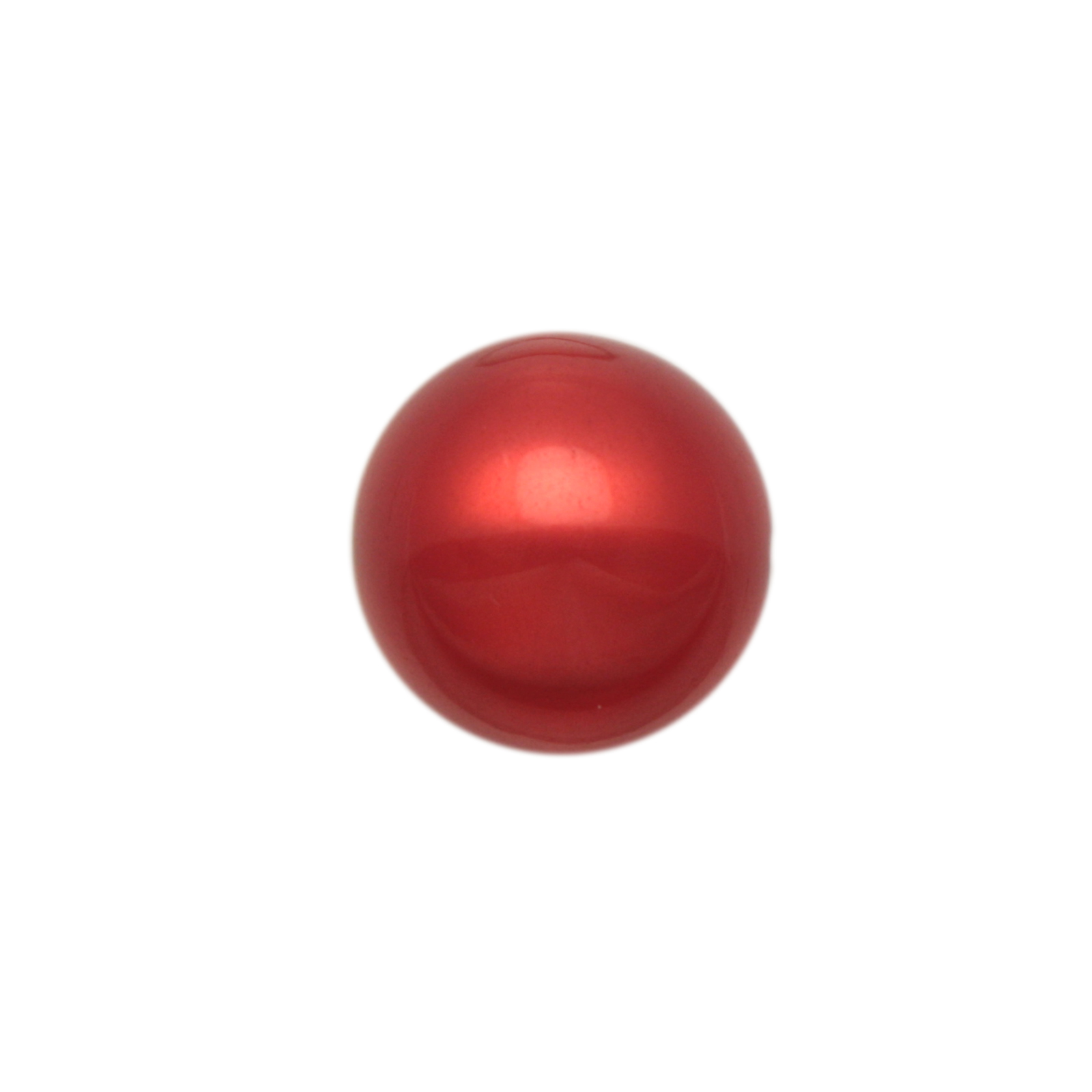 perle polaris glänzend - runde rot 6mm | 10st