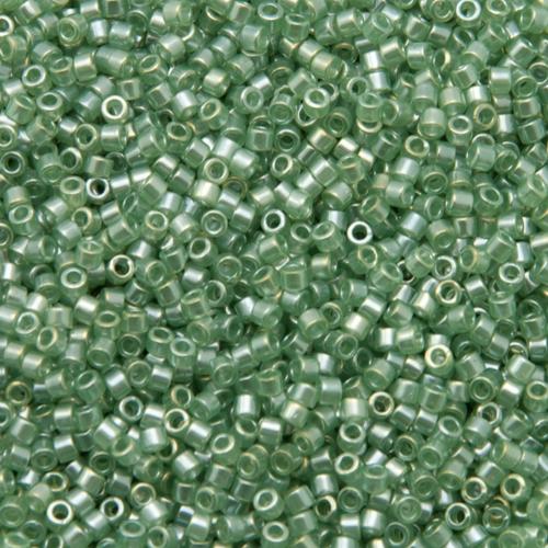 miyuki delica 11/0 - transparent light moss green luster | 8gr