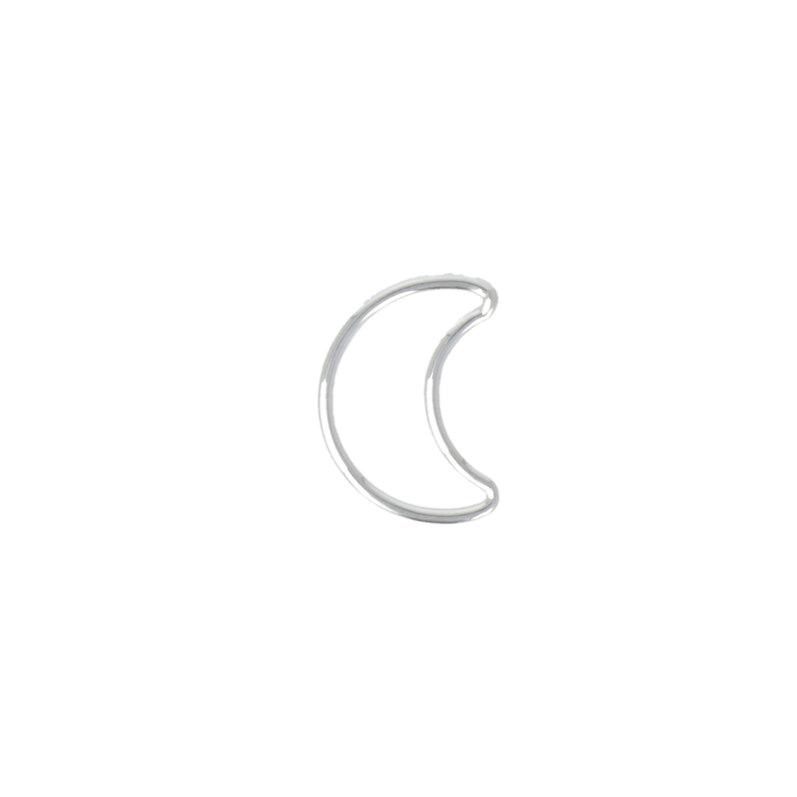 sterling silver plated closed moon jump ring 12x9mm - wire 0,9mm | 2pc