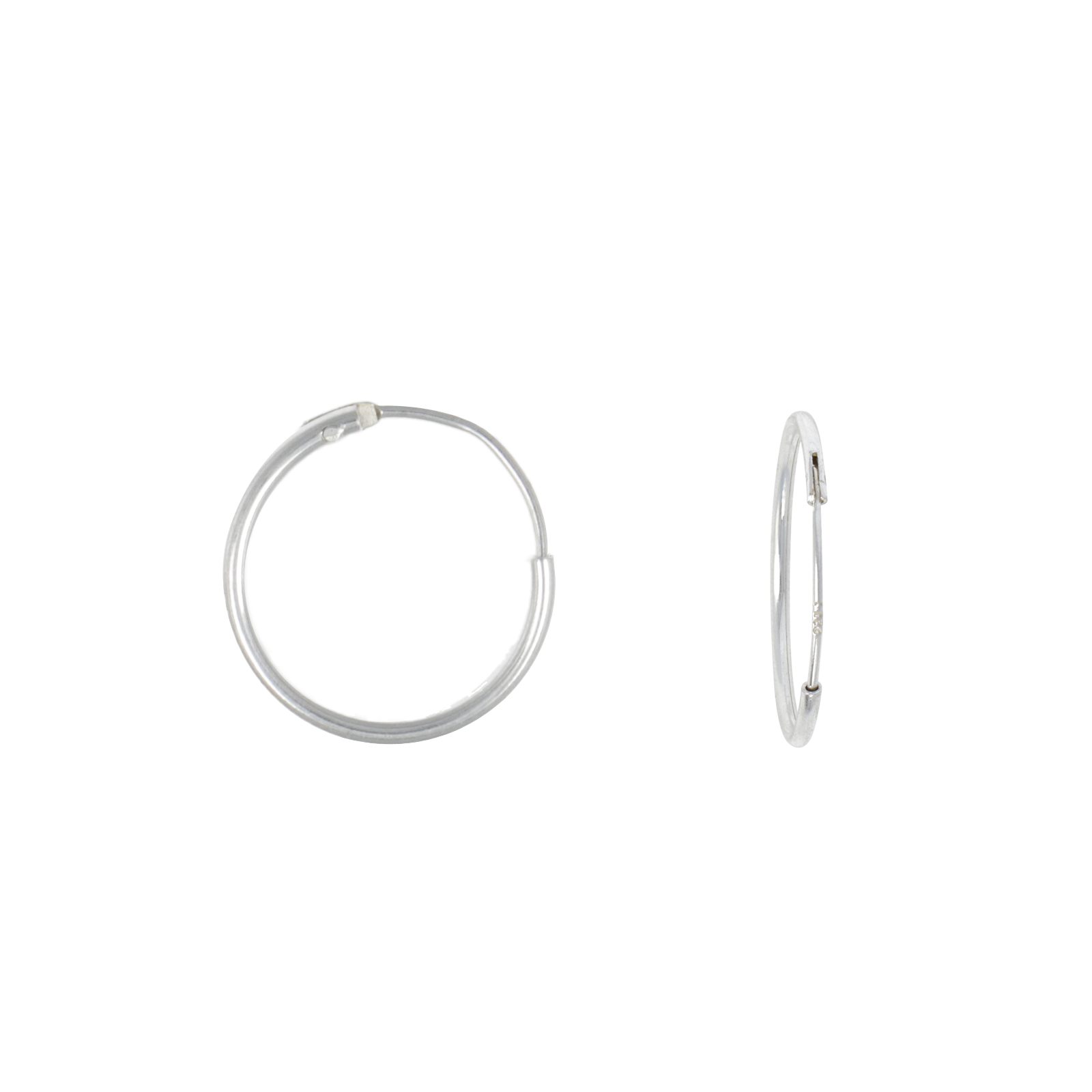 druck-creolen 925 sterlingsilbe 12mm | 2st