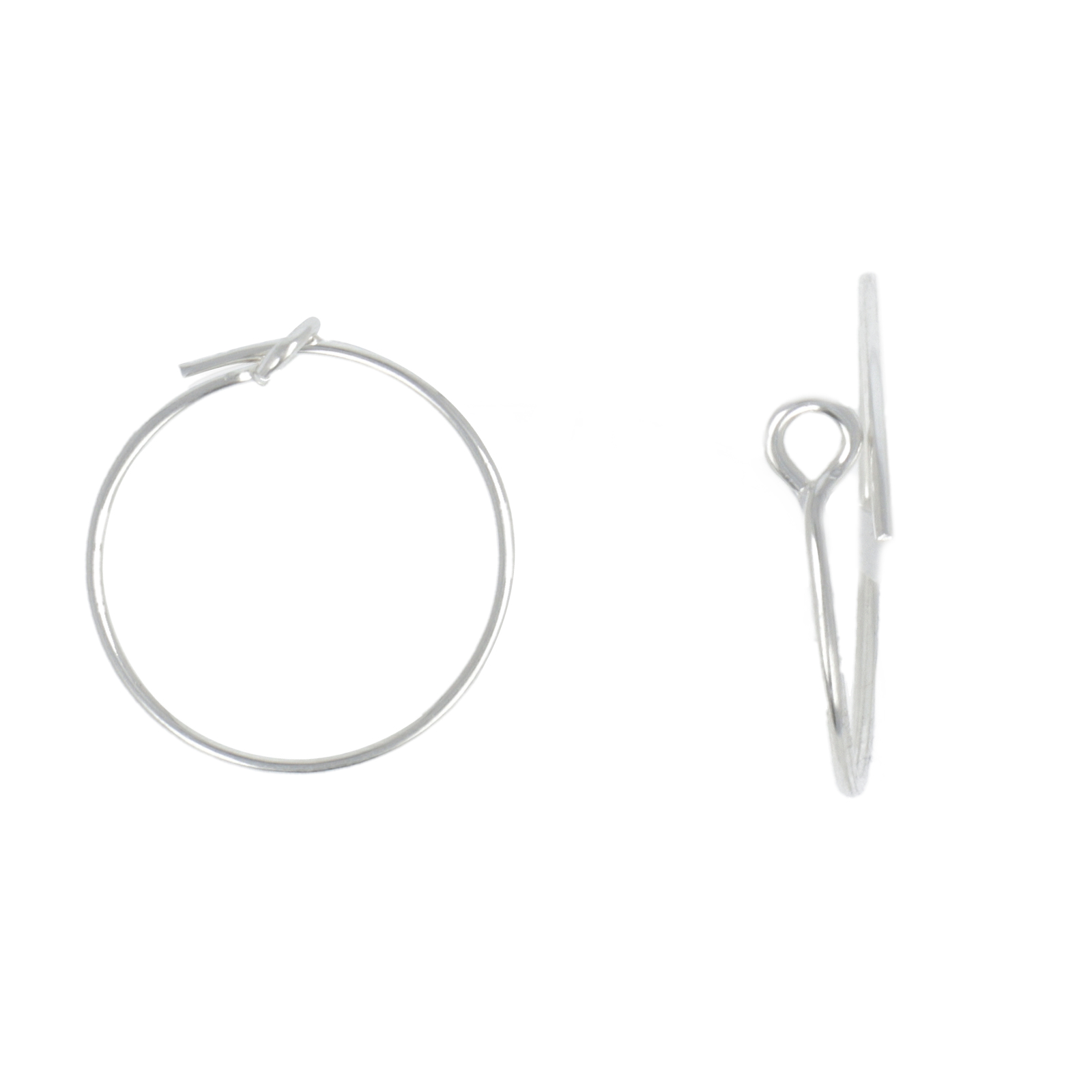 sterling silver hoop earring 15mm | 2pc