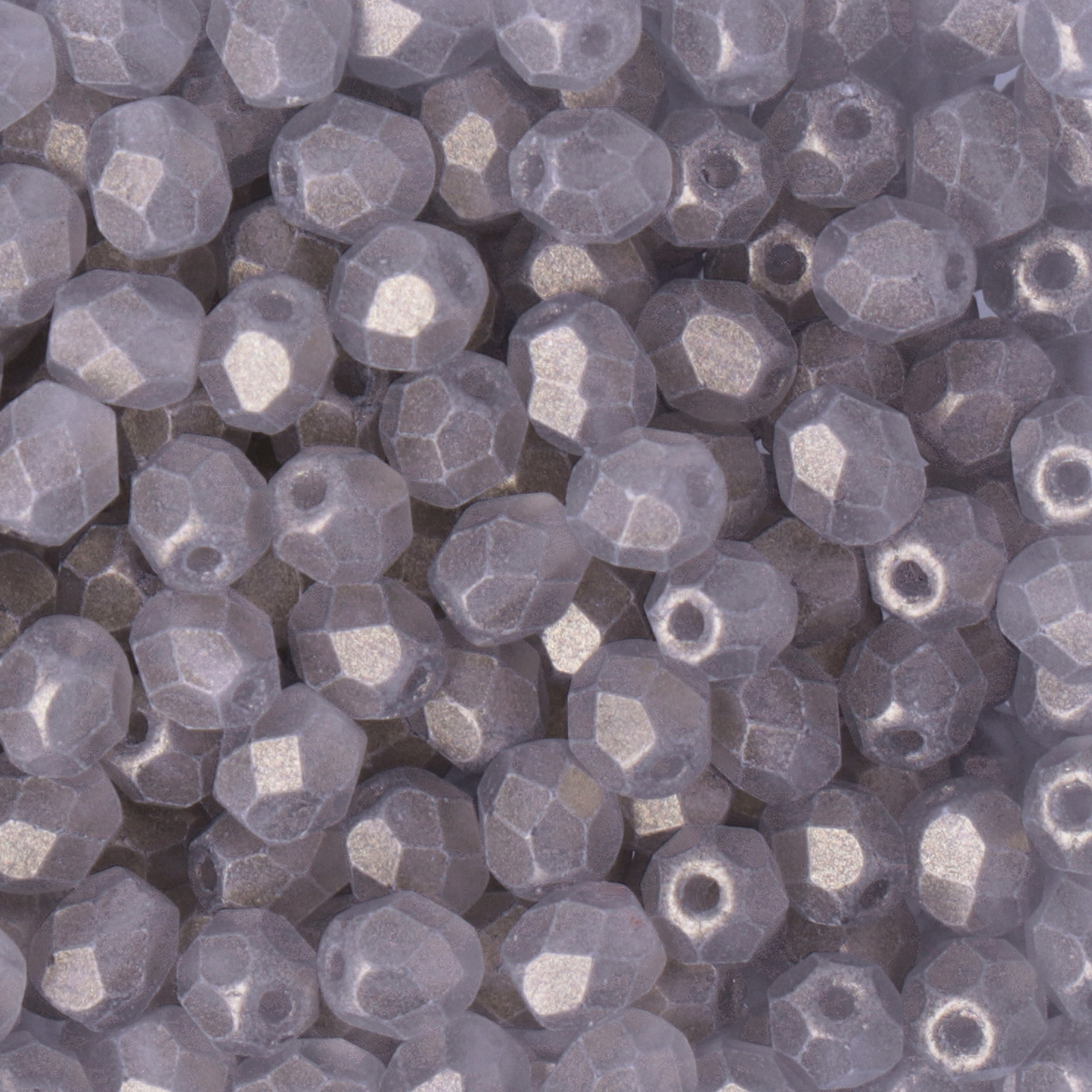 böhmische glasschliffperlen sueded gold black diamond 4mm | 50st
