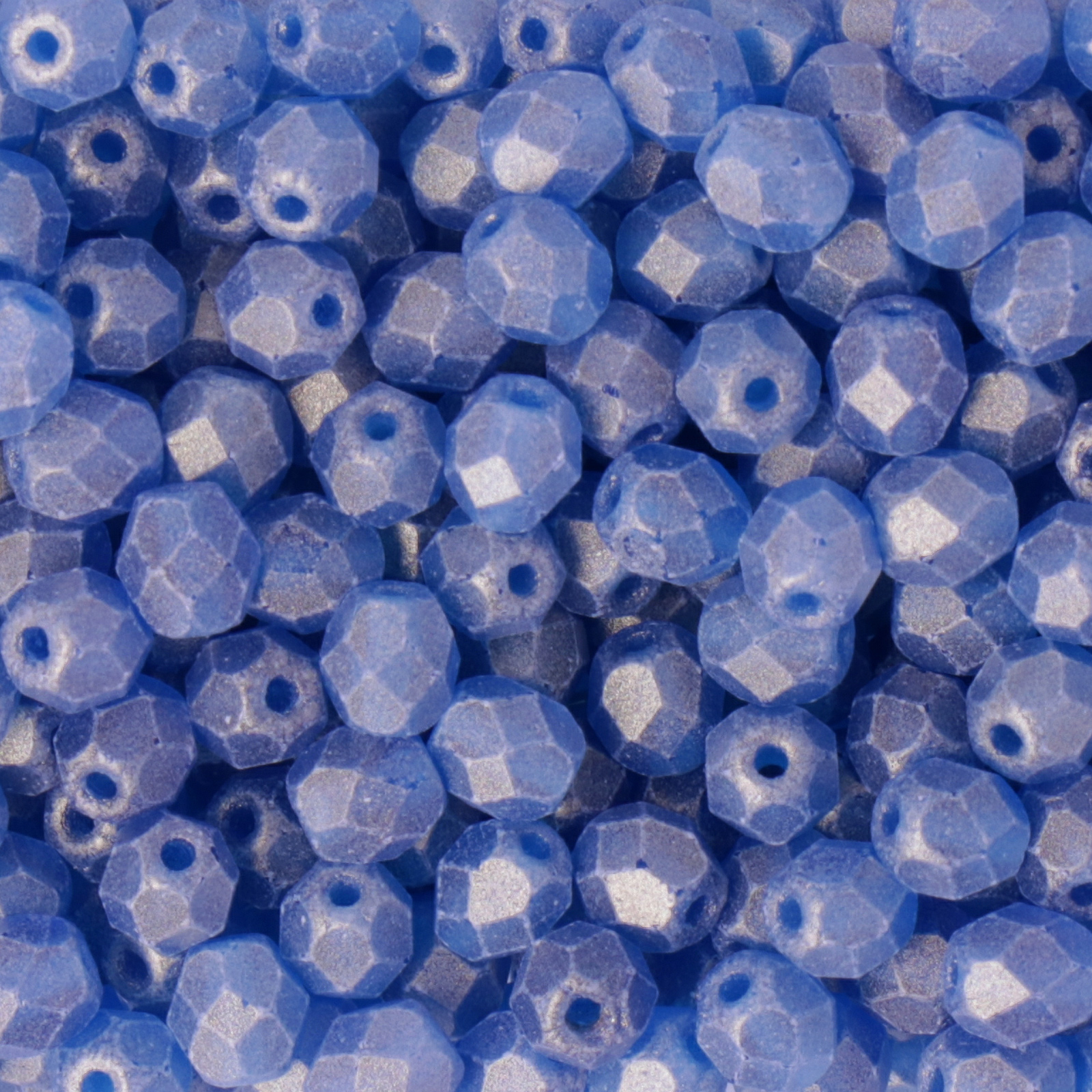 100 Perles De Bohème Preciosa 3 Mm - Facettées - Capri Blue - Site Français