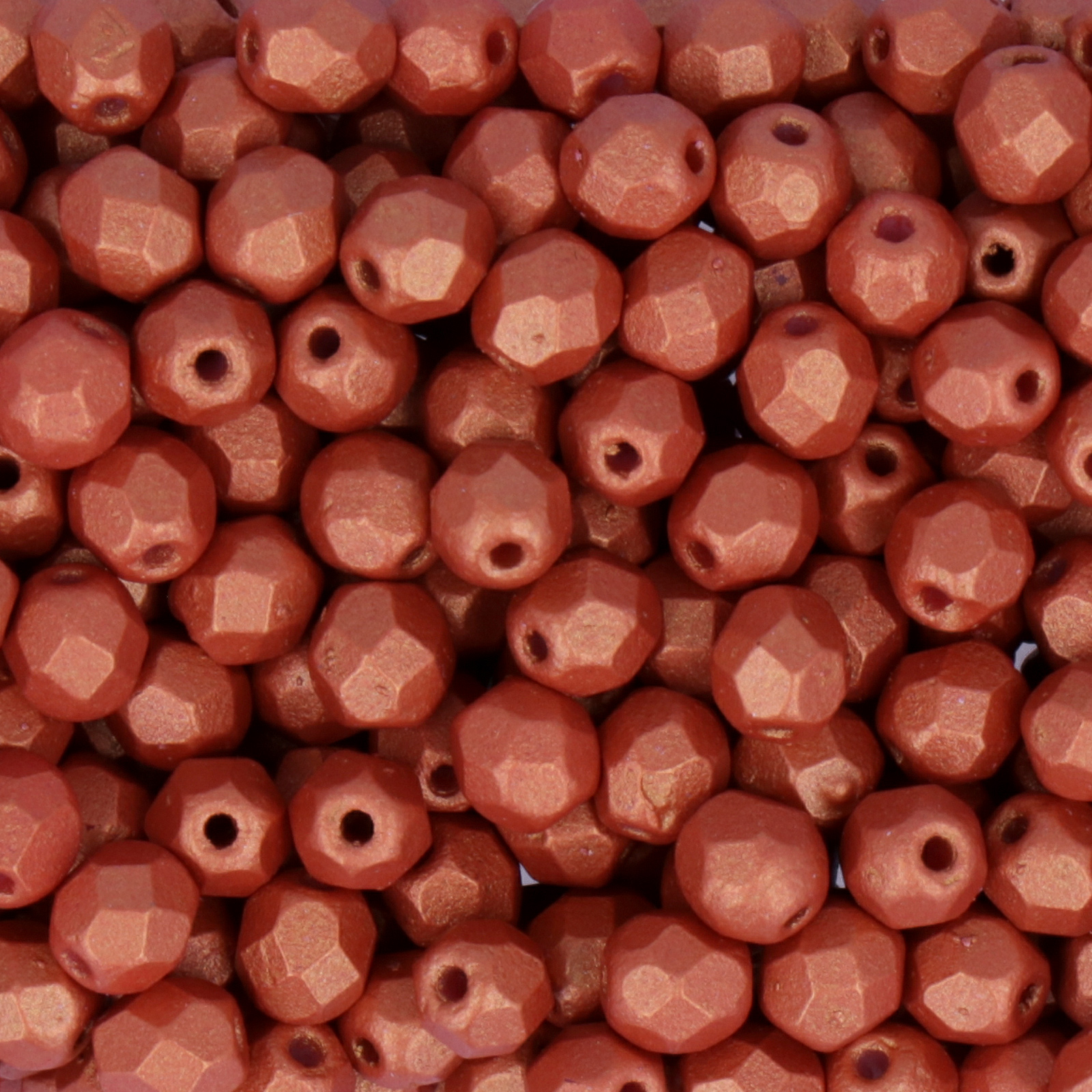böhmische glasschliffperlen gold shine red 4mm | 50st