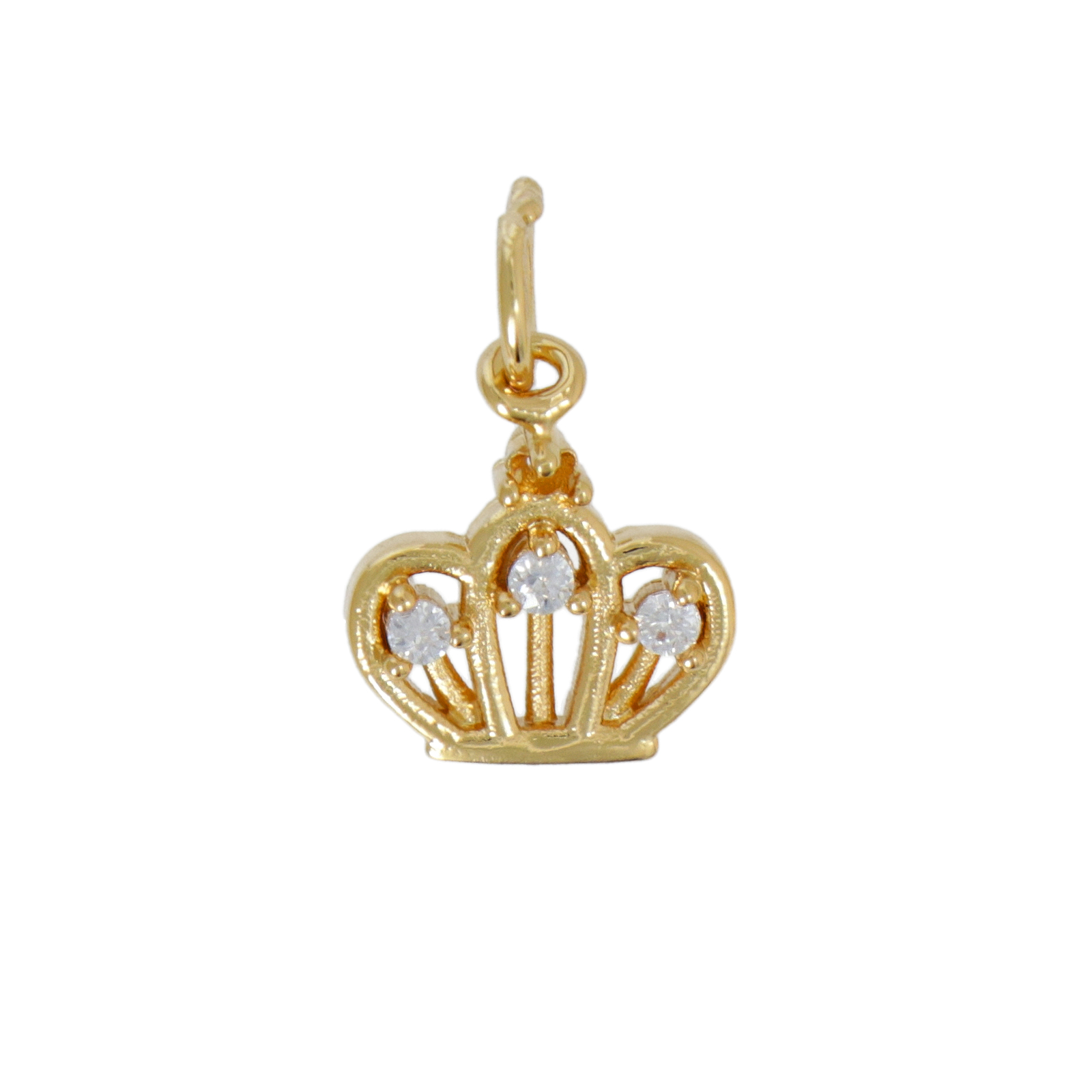 anhänger metal cz vergoldet krone 13x10mm | 1st