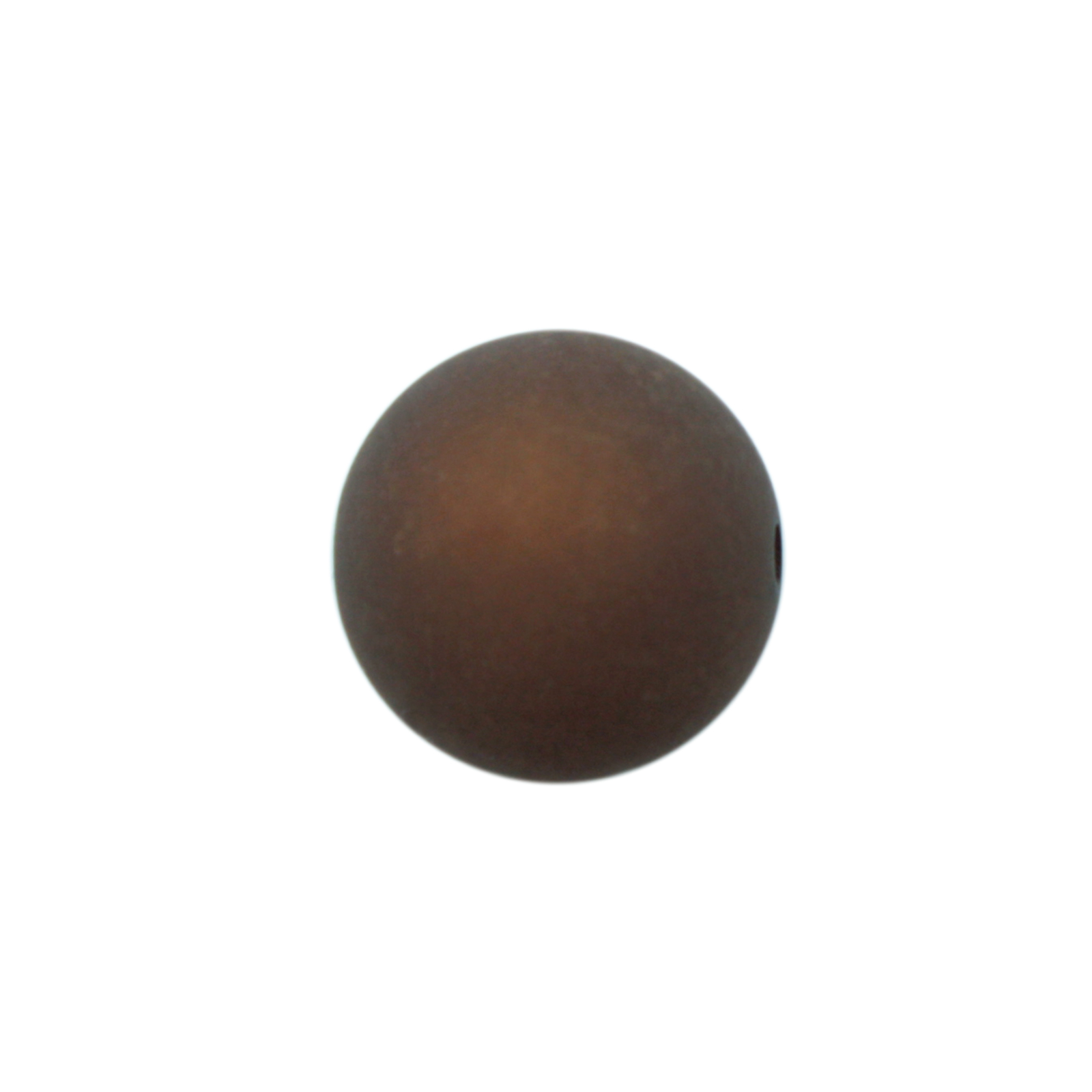perle polaris frosted - runde braun 12mm | 4st