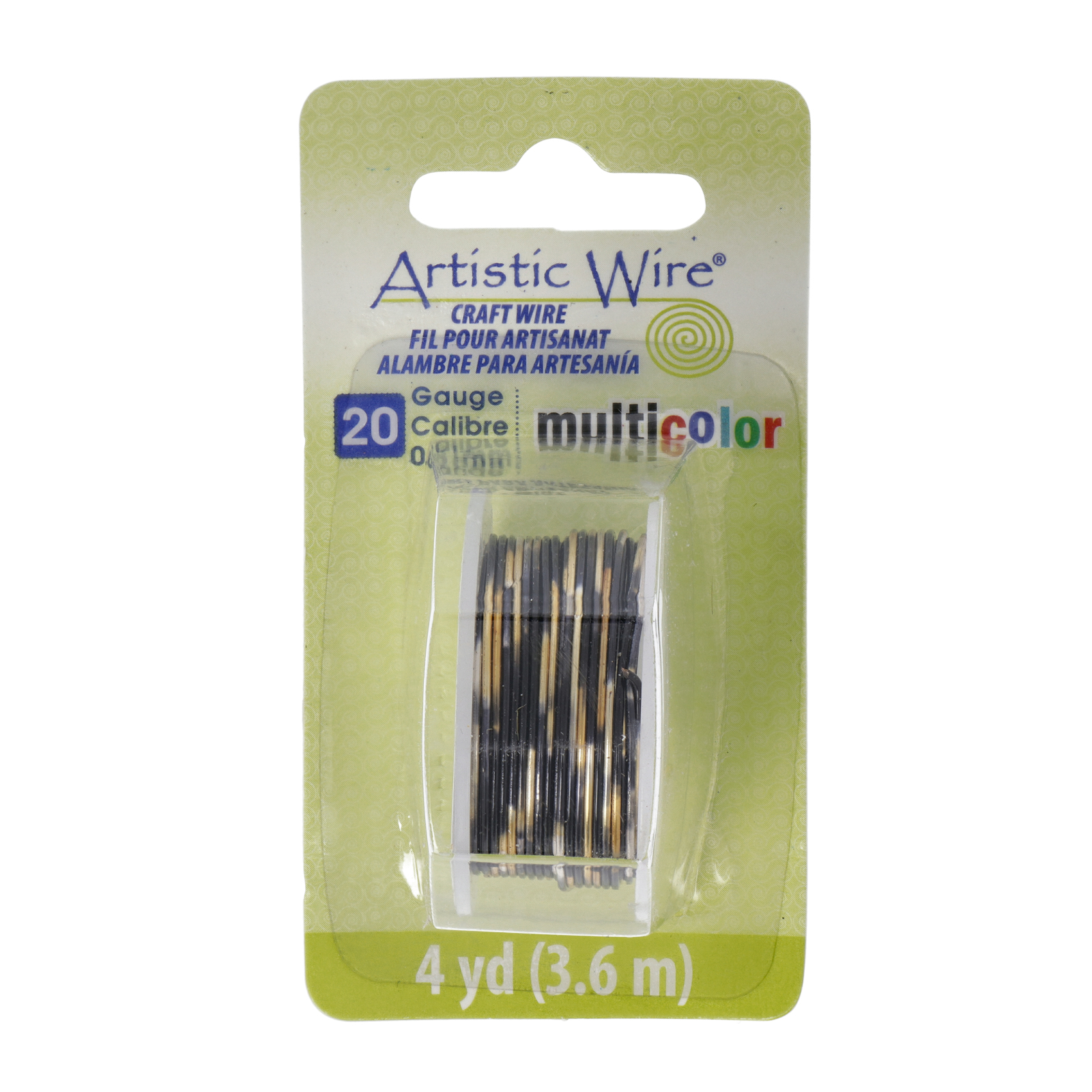 black/silver/gold artistic wire multicolor - diameter 0,81mm - 3,6mt spool | 1pc
