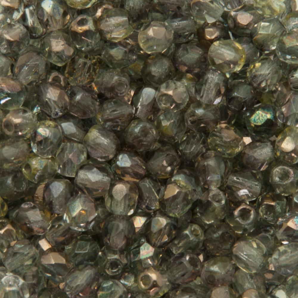 böhmische glasschliffperlen luster crystal/pink/green 4mm | 50st