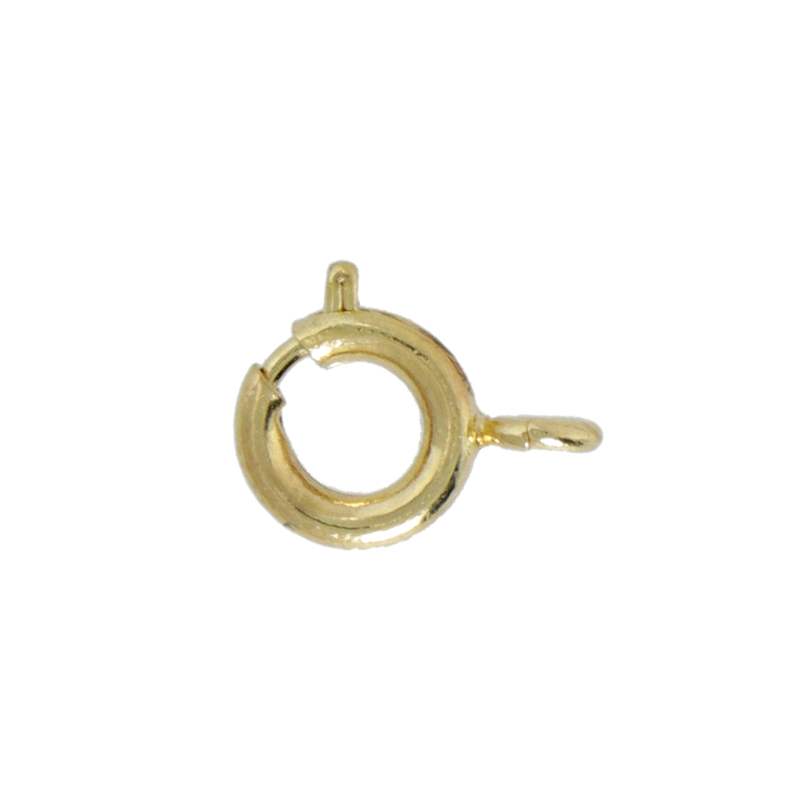gold plated spring ring clasp 6mm | 6pc
