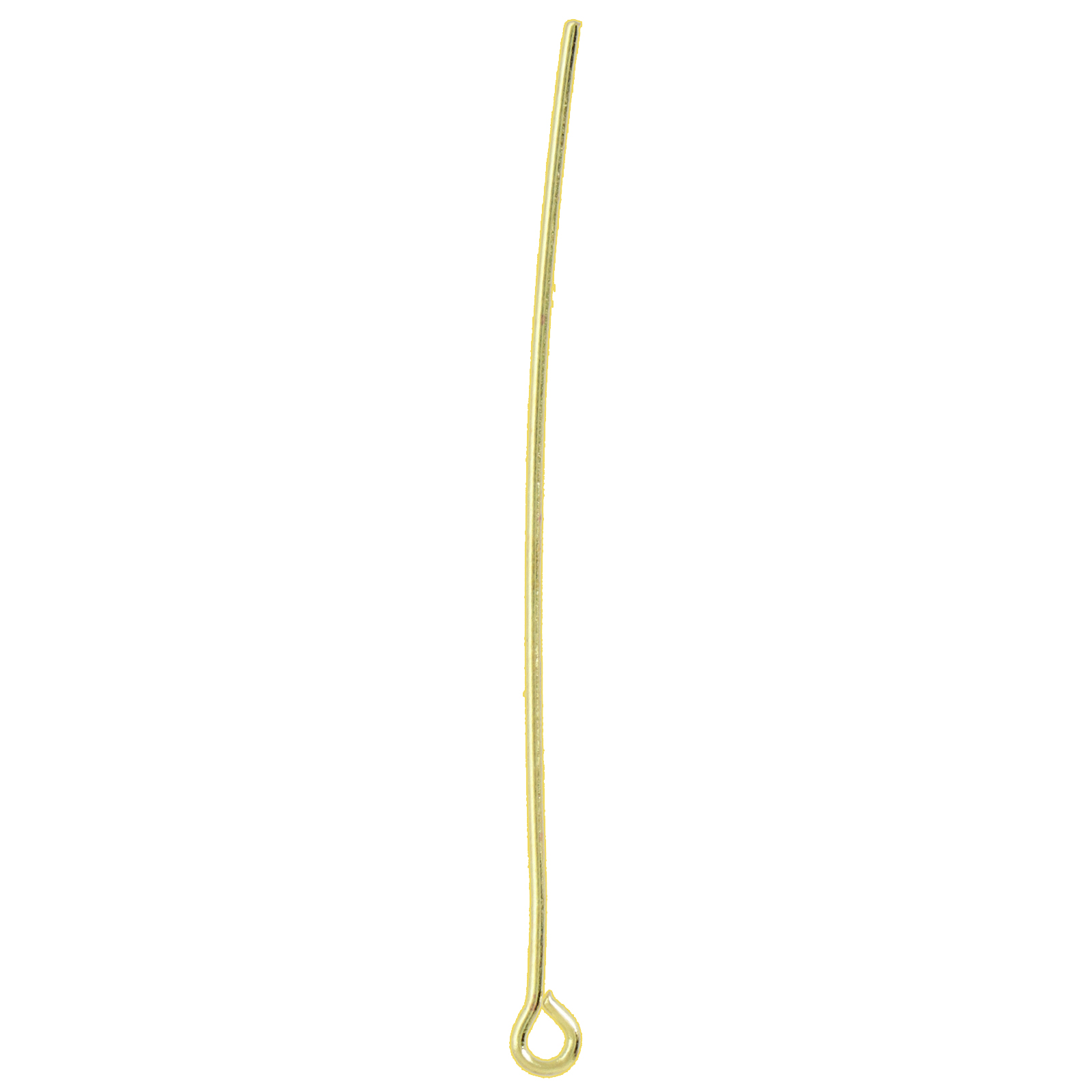 gold plated eyepin 50mm - wire 0,72mm | 50pc