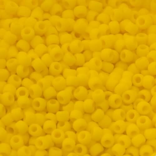 rocaille toho seed beads 11/0 - opaque frosted sunshine (42bf) | 10gr