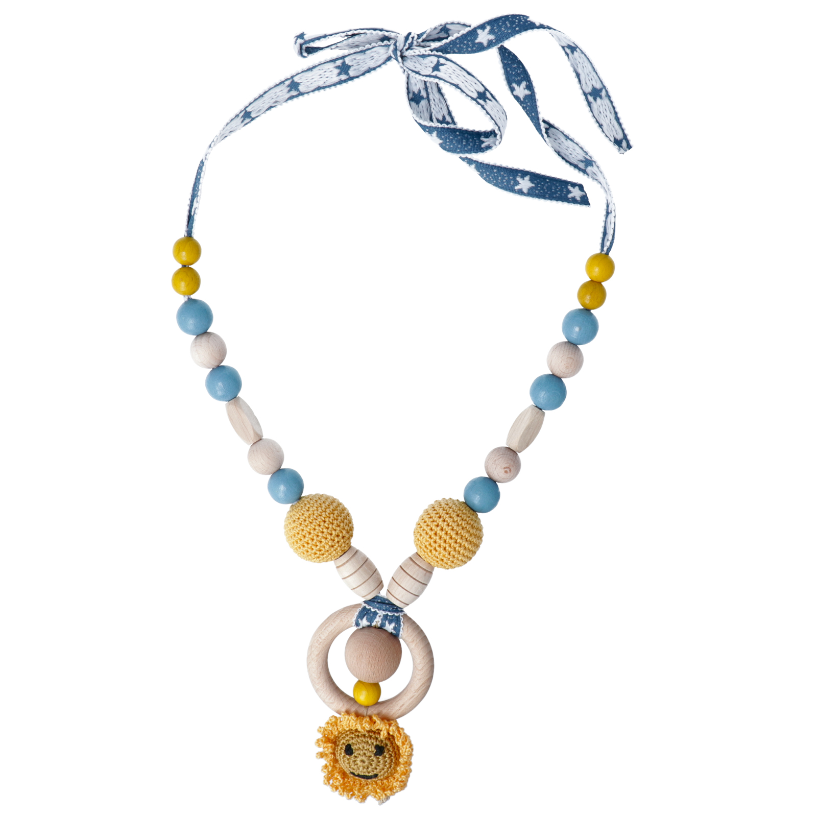 kit necklace baby sun sky - crochet technique - easy jewelry | 1 kit