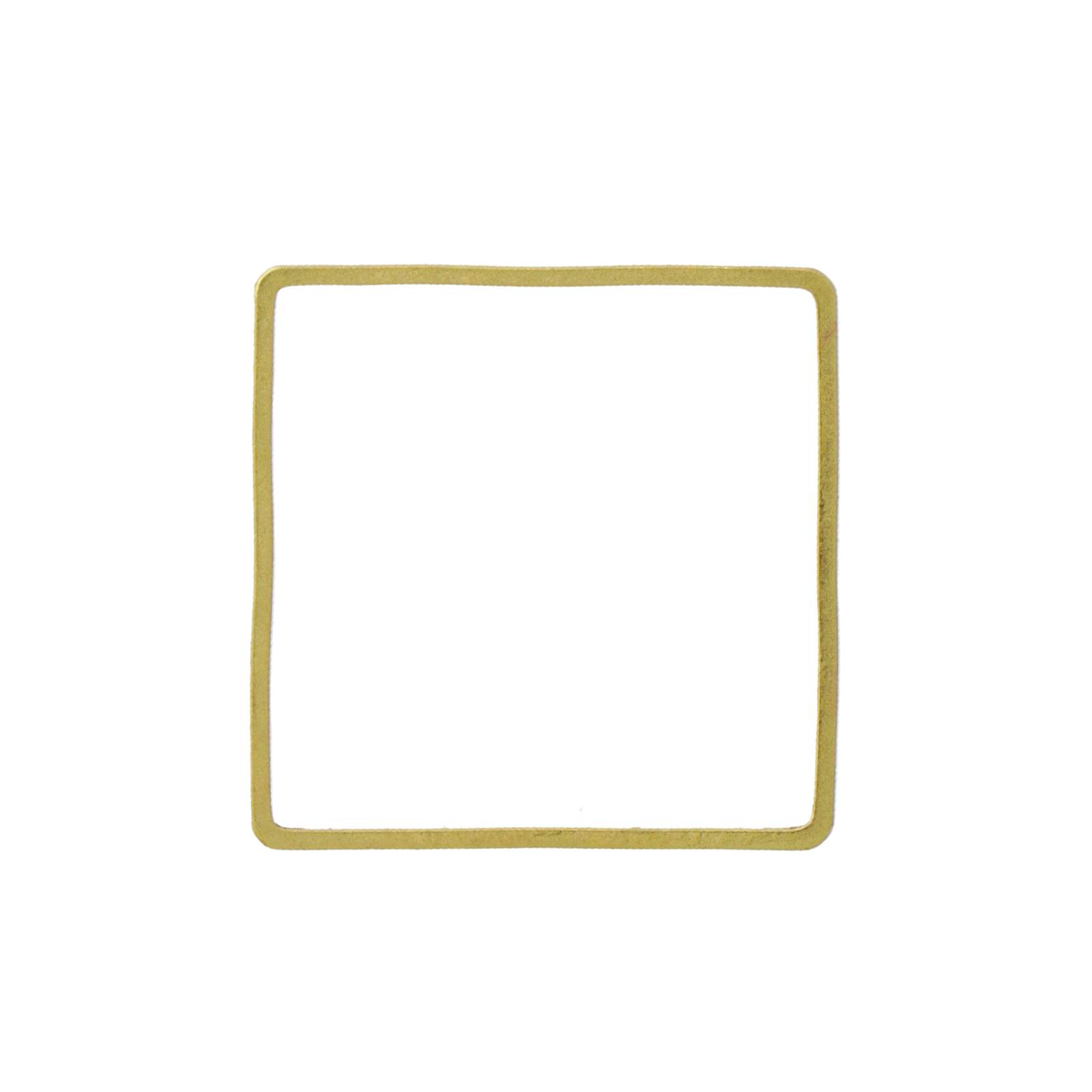 open shape component gold plated square 20mm | 12pc