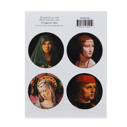 collage sheet - renaissance theme coin 48mm | 1pc