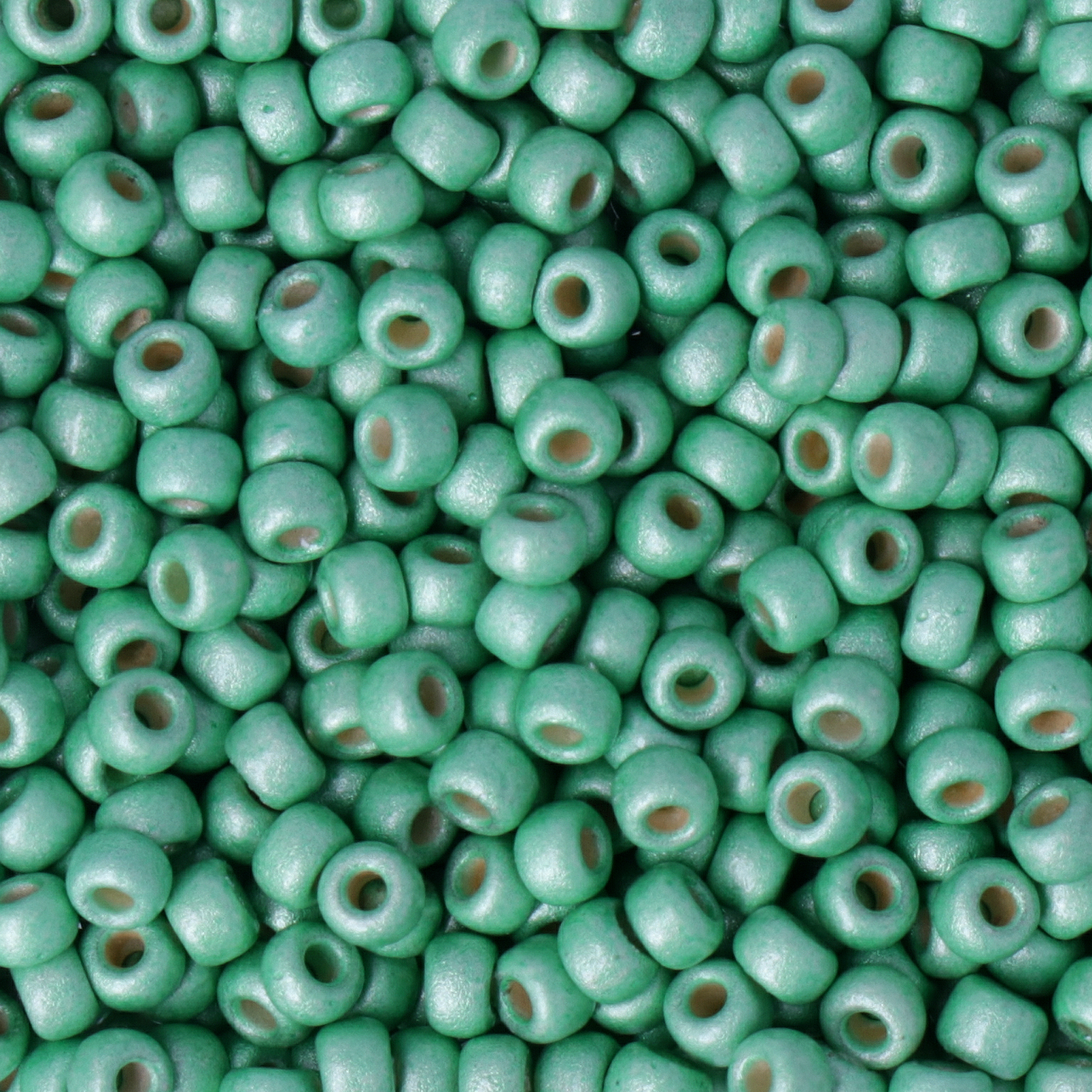 miyuki rocailles 8/0 - matted duracoat galvanized mint (4214f) | 10gr