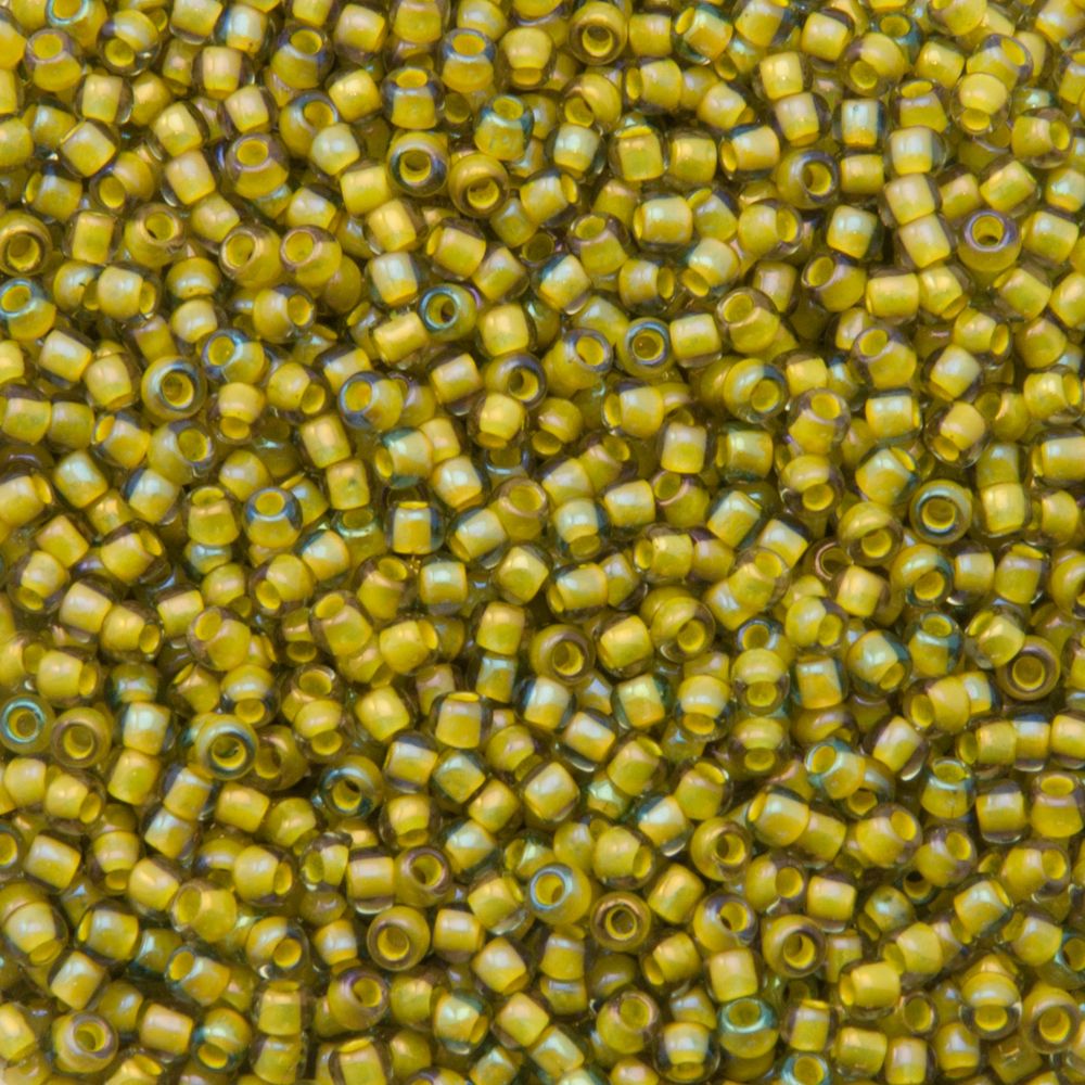 saatperlen toho 11/0 inside color lustered black diamond/opaque yellow (246) | 10gr