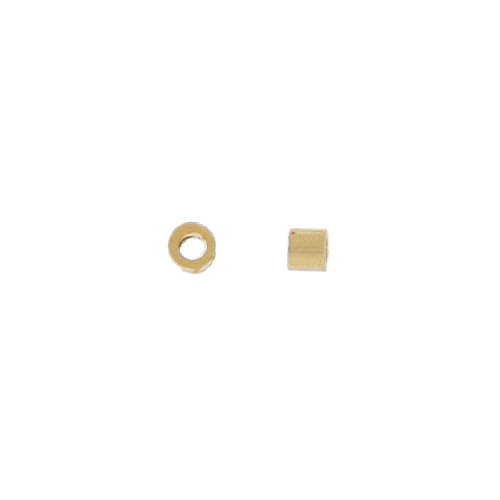gold plated crimp tubes 2mm | 100pc