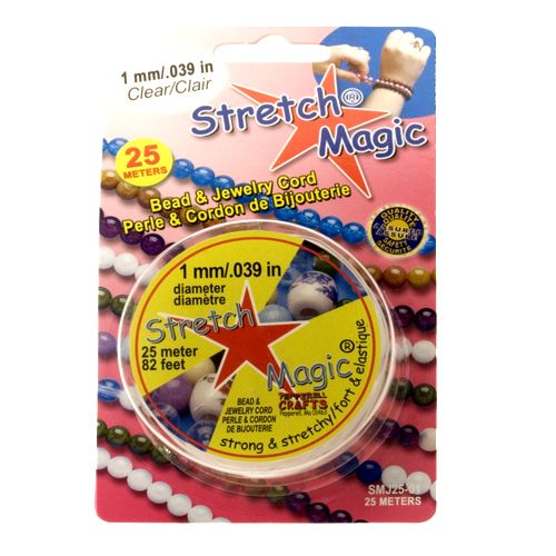 stretch magic elastic cord transparent - diameter 1,0mm - 25mt spool | 1pc