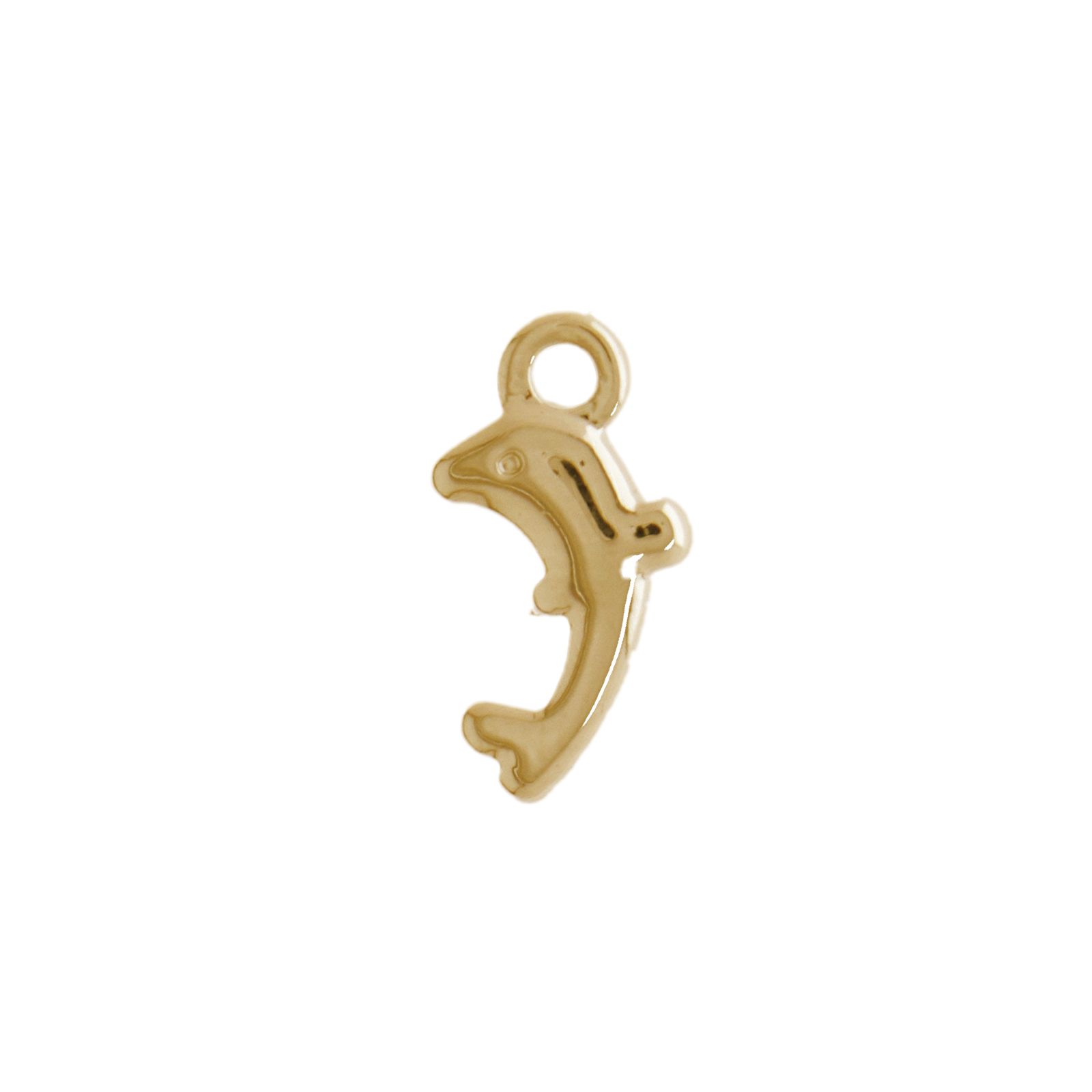 gold plated dolphin charm 12x6mm | 4pc