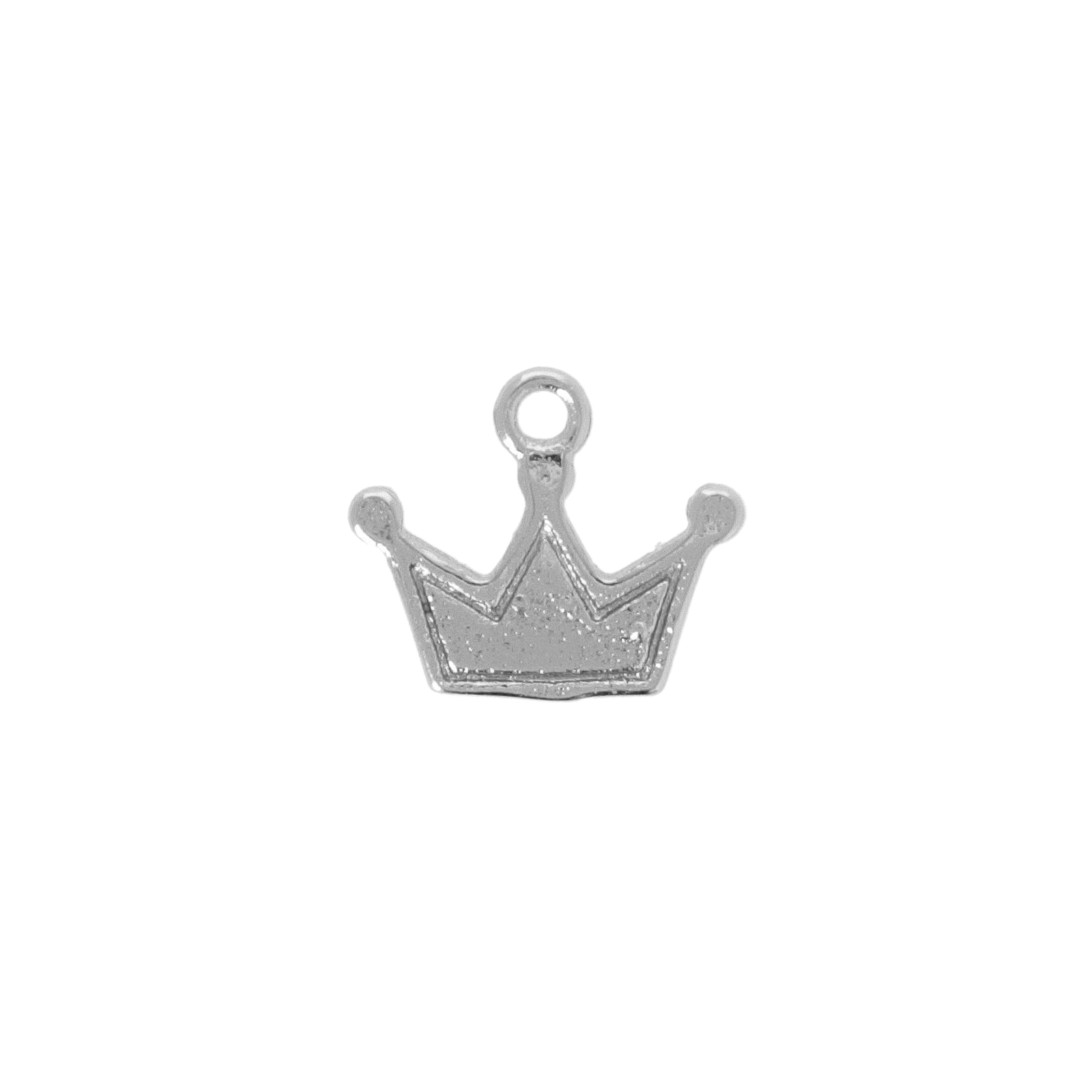 anhänger krone rhodium versilbert 10x8mm | 2st