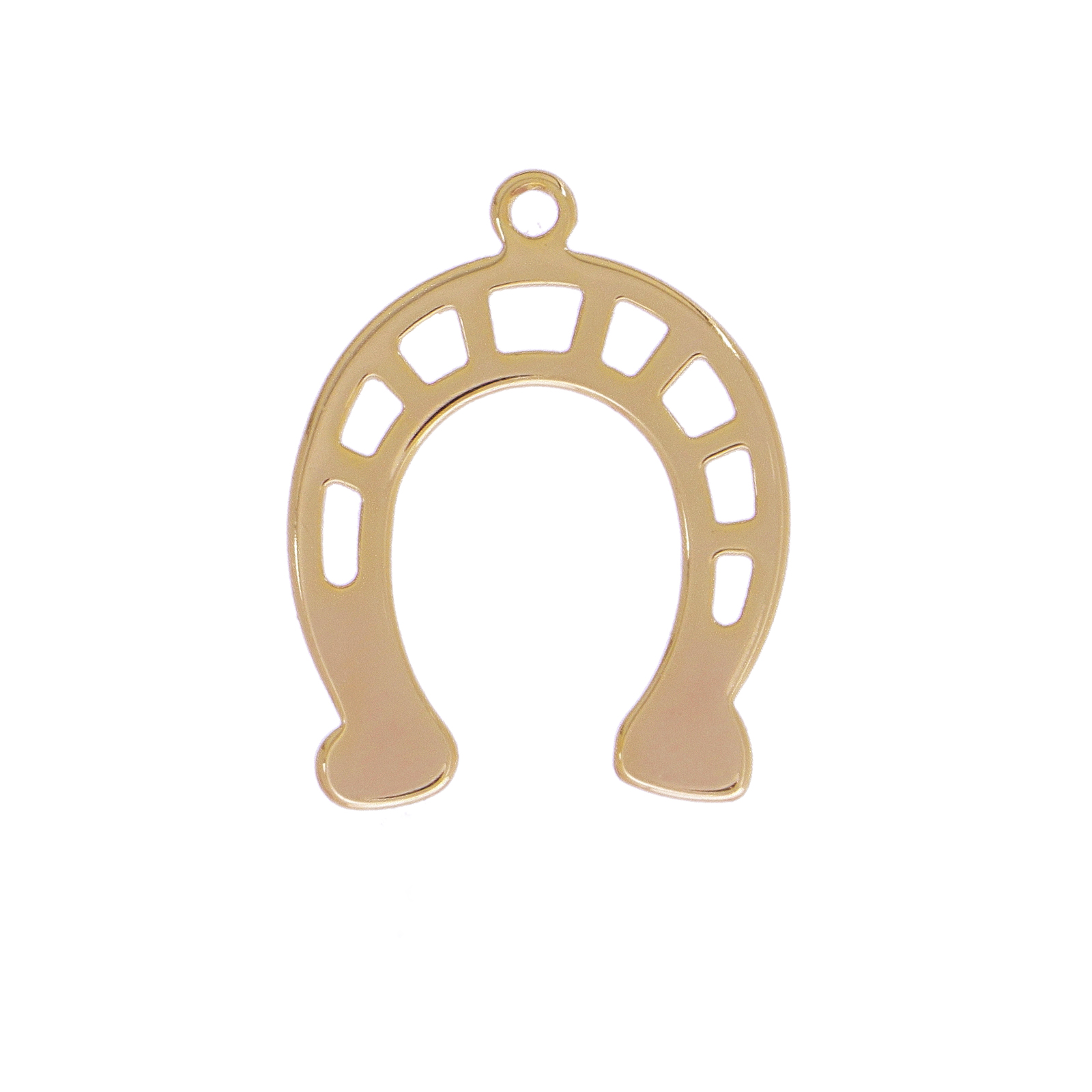 gold plated horseshoe charm 20x15mm | 2pc