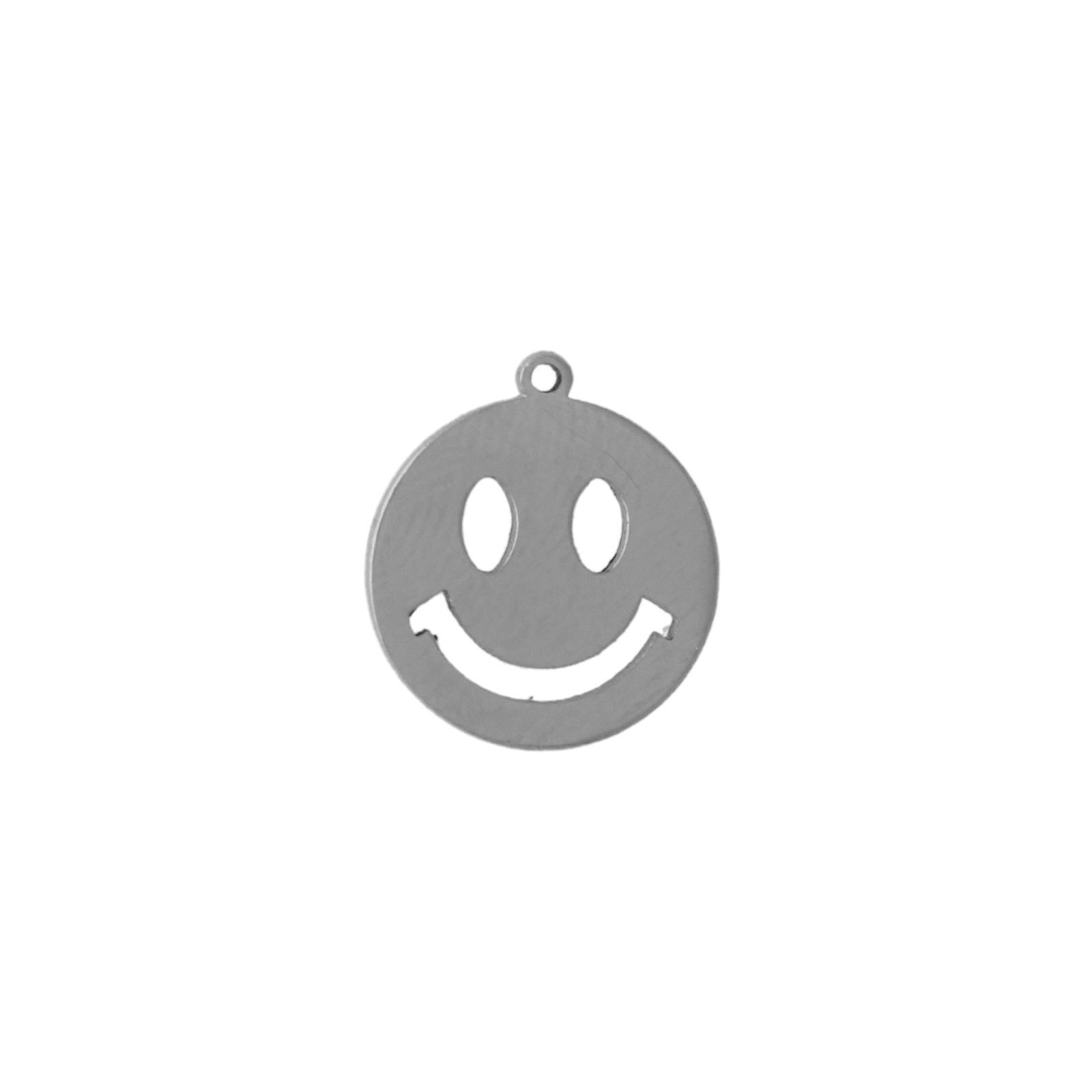 anhänger smile rhodium versilbert 12mm | 2st