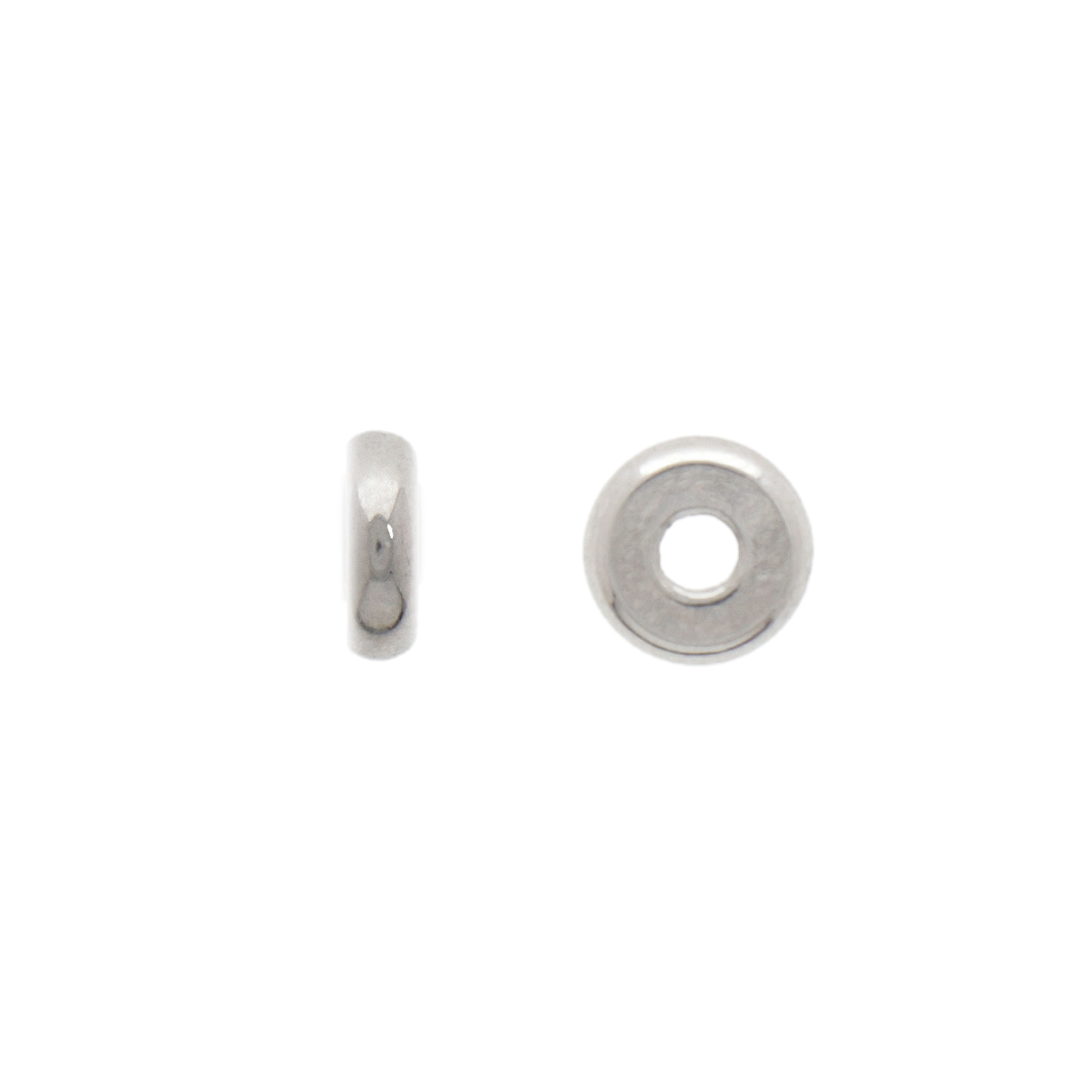 trennperle heishi rhodium versilbert 6x2mm | 10st