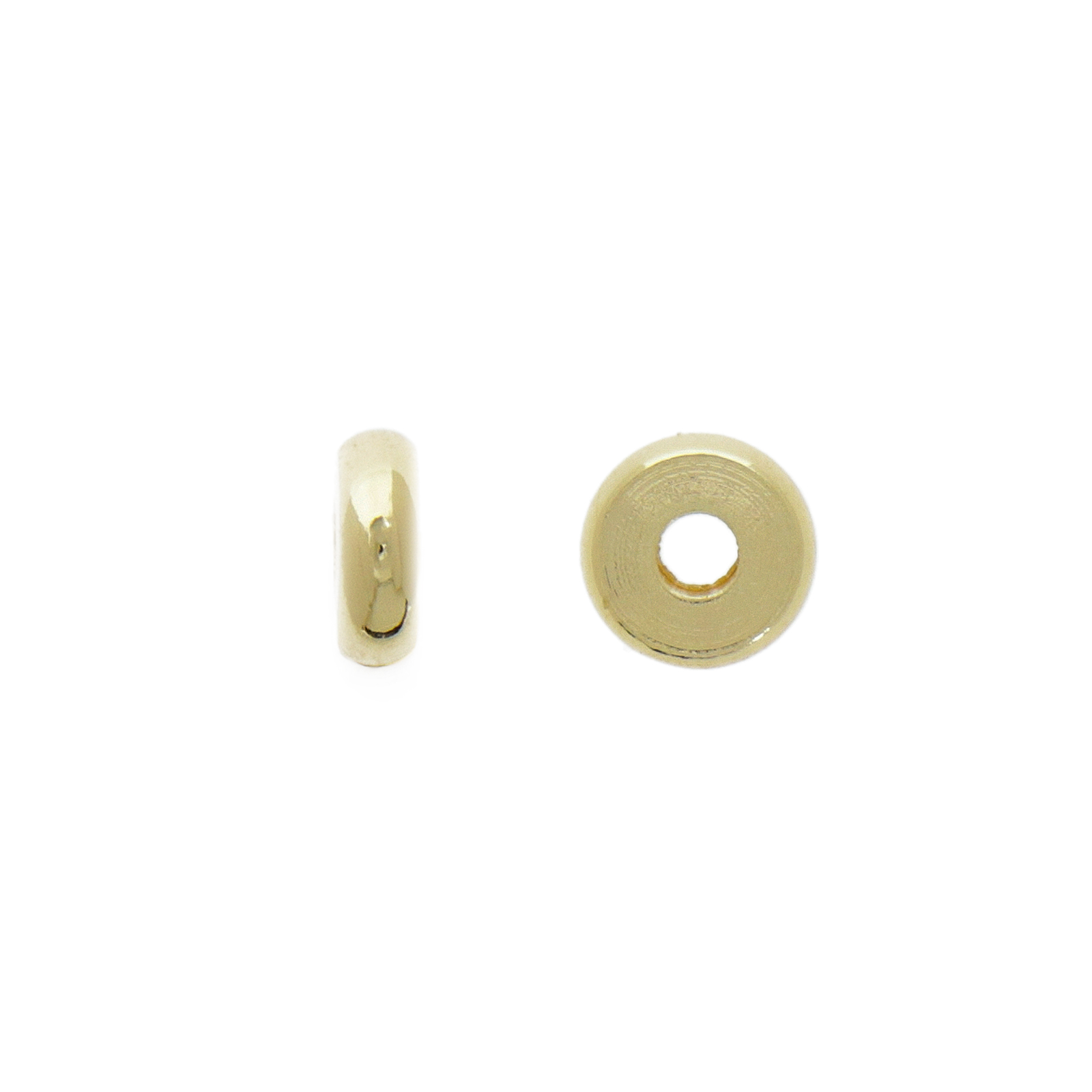 gold plated heishi spacer bead 6x2mm | 10pc