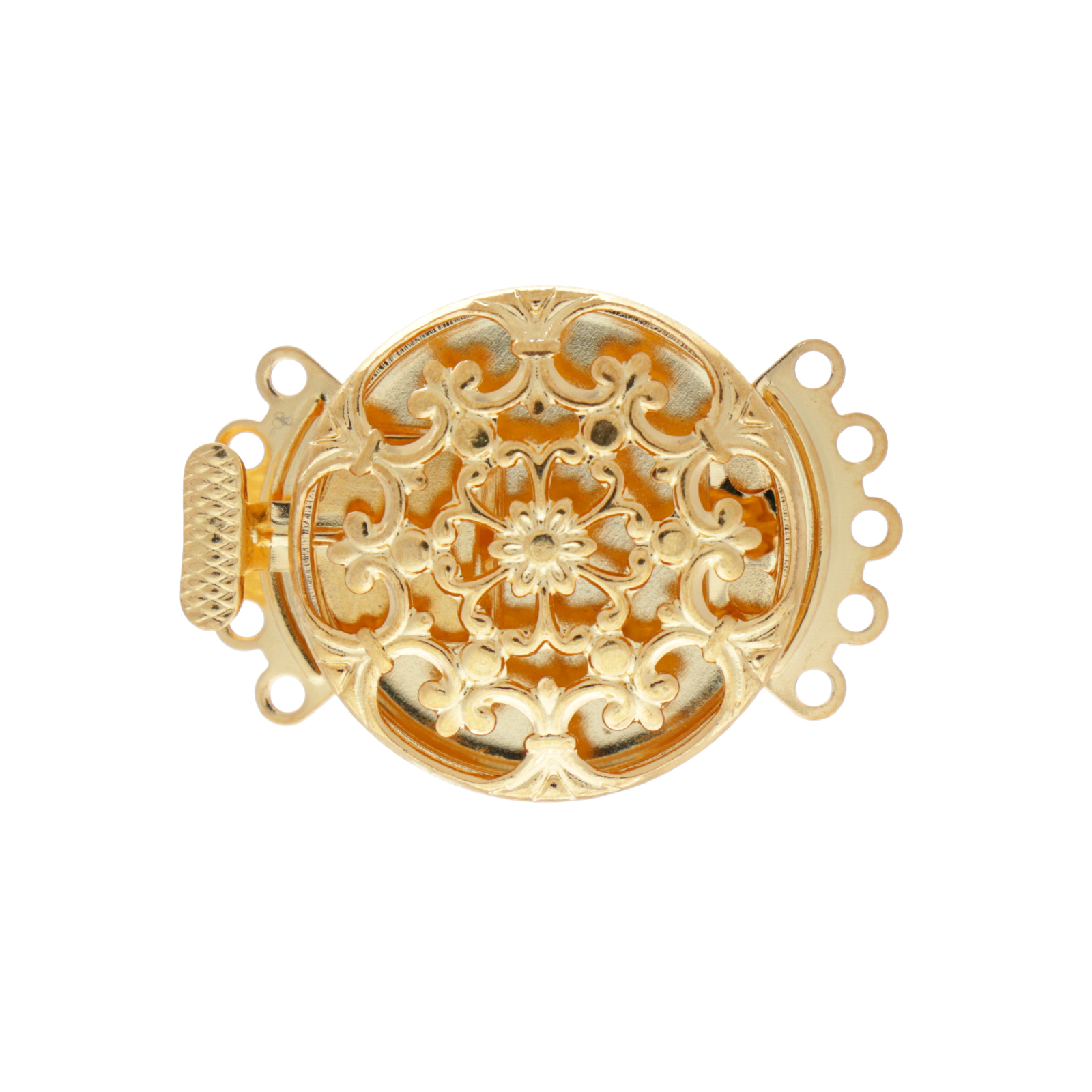gold plated 5 strand filigree clasp 22mm | 1pc