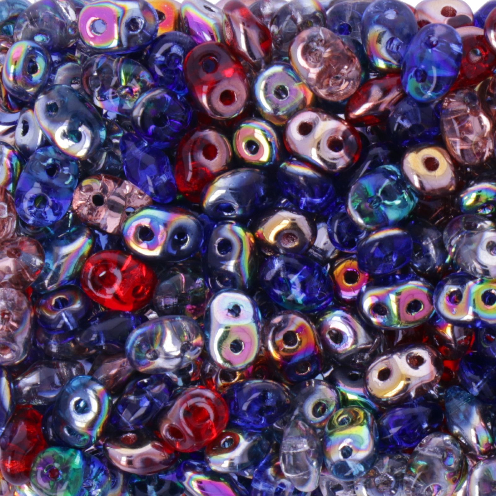 superduo seed beads 5x2,5mm - all that glitter mix | 10gr