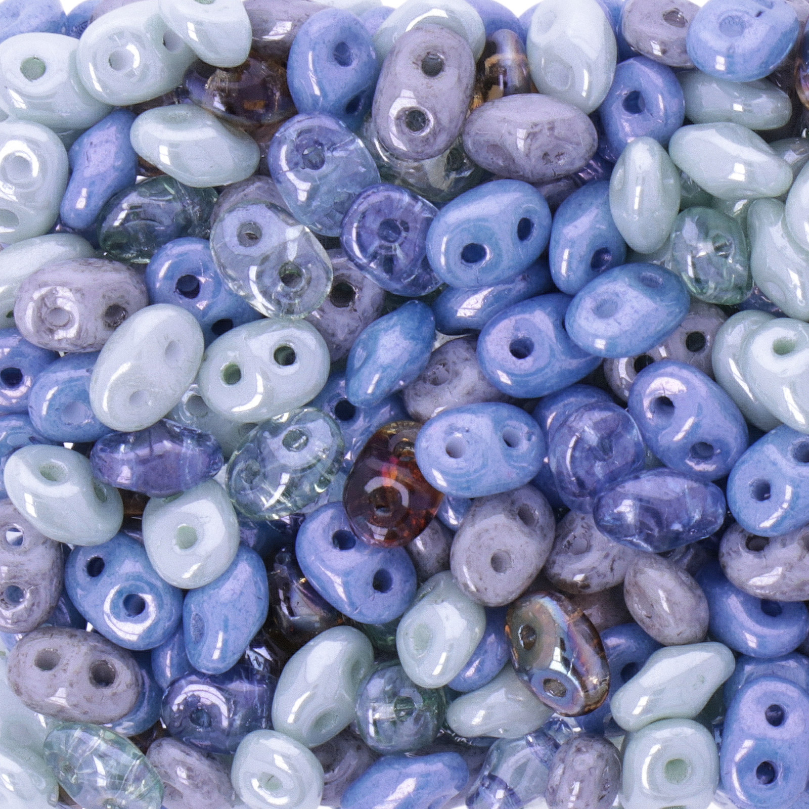 superduo seed beads 5x2,5mm - april showers mix | 10gr