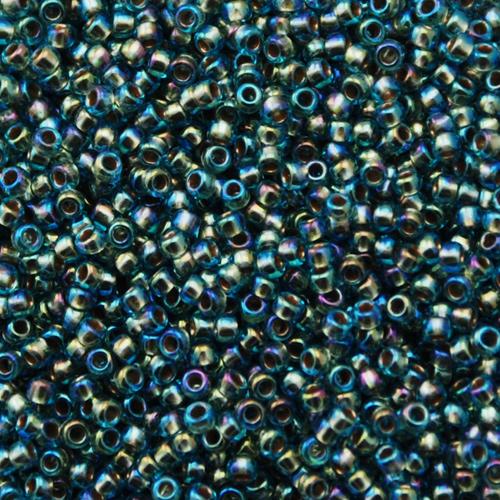 rocaille toho seed beads 15/0 - gold lined rainbow aqua (995) | 10gr