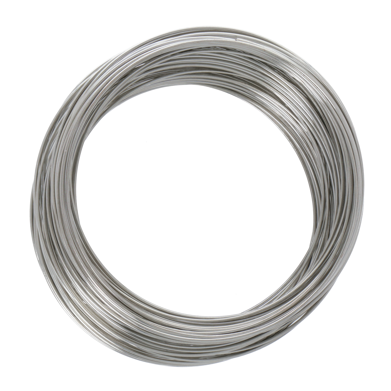 rhodium silver plated memory wire bracelet 57mm - wire 0,6mm | 50 turns