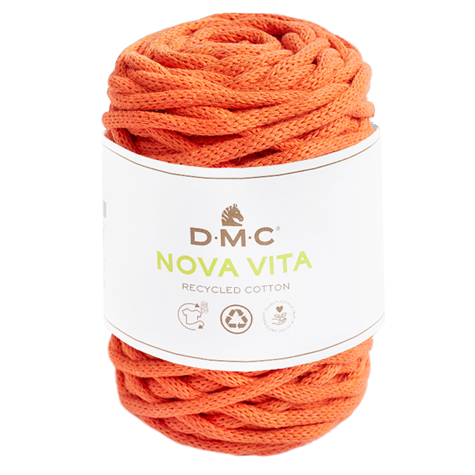 nova vita dmc orange (010) recycled cotton cord - 250gr (55mt) | 1pc
