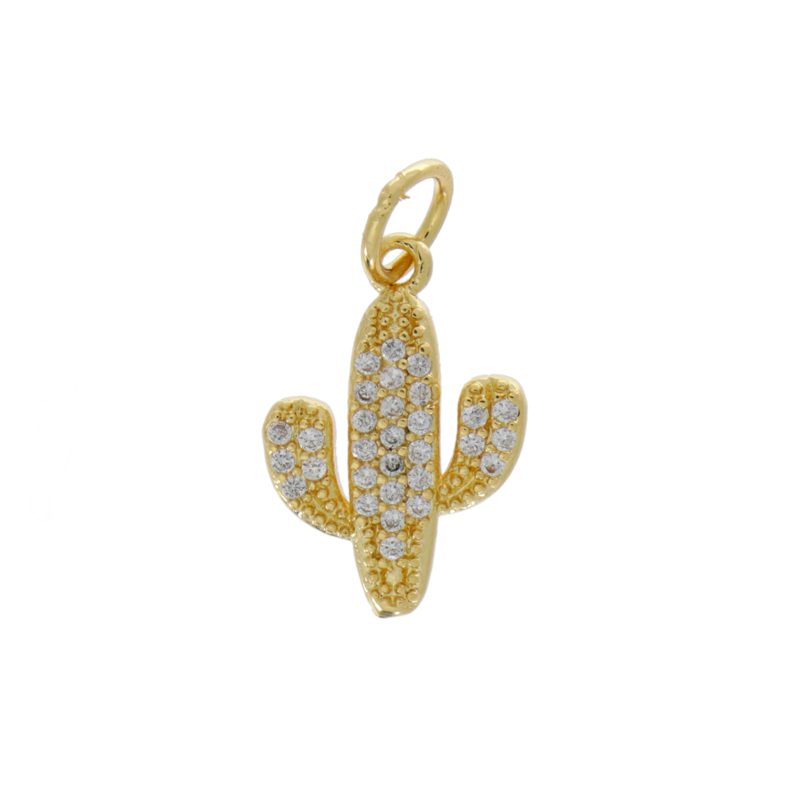 anhänger metal cz vergoldet cactus 15mm | 1st