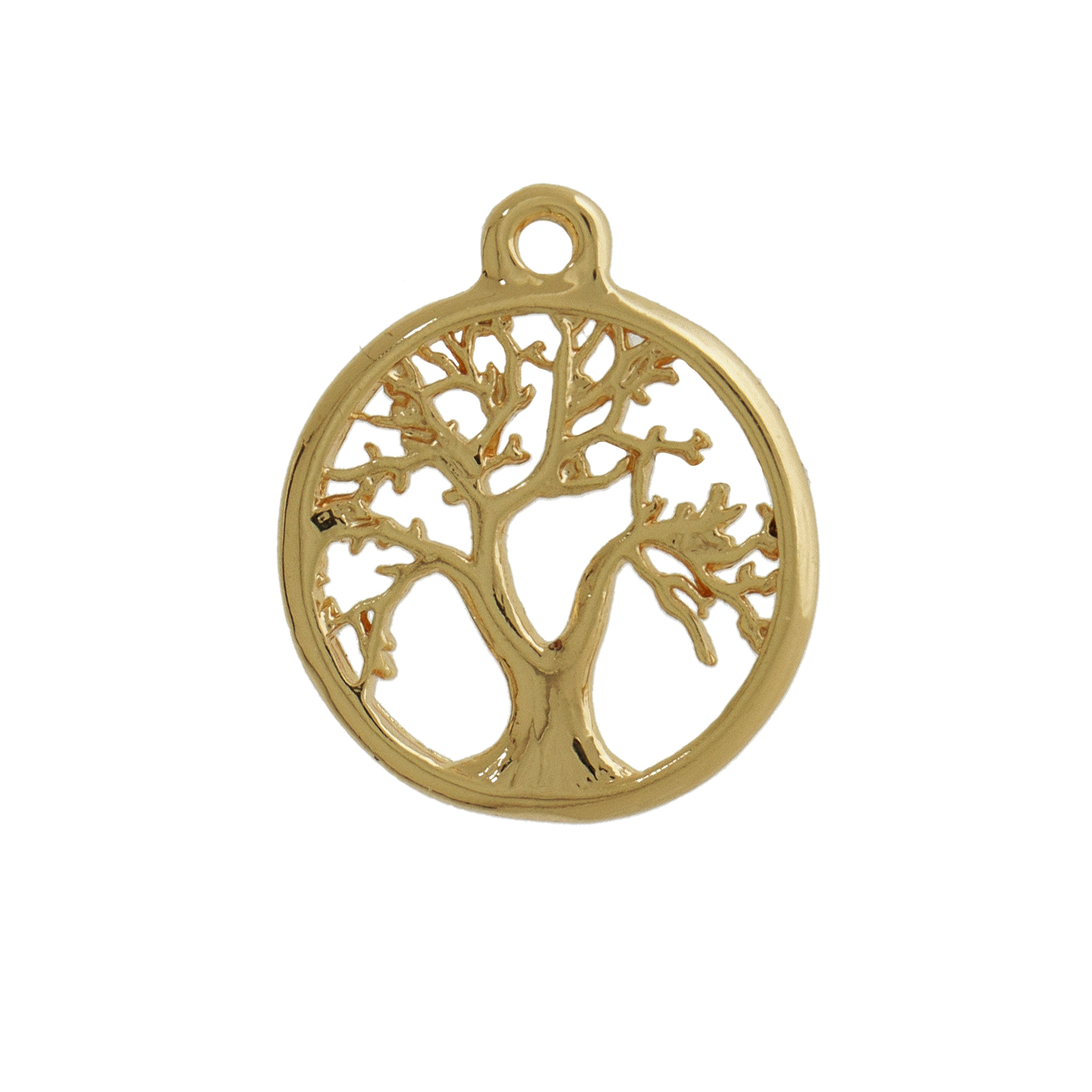 gold plated tree of life charm 16mm | 2pc