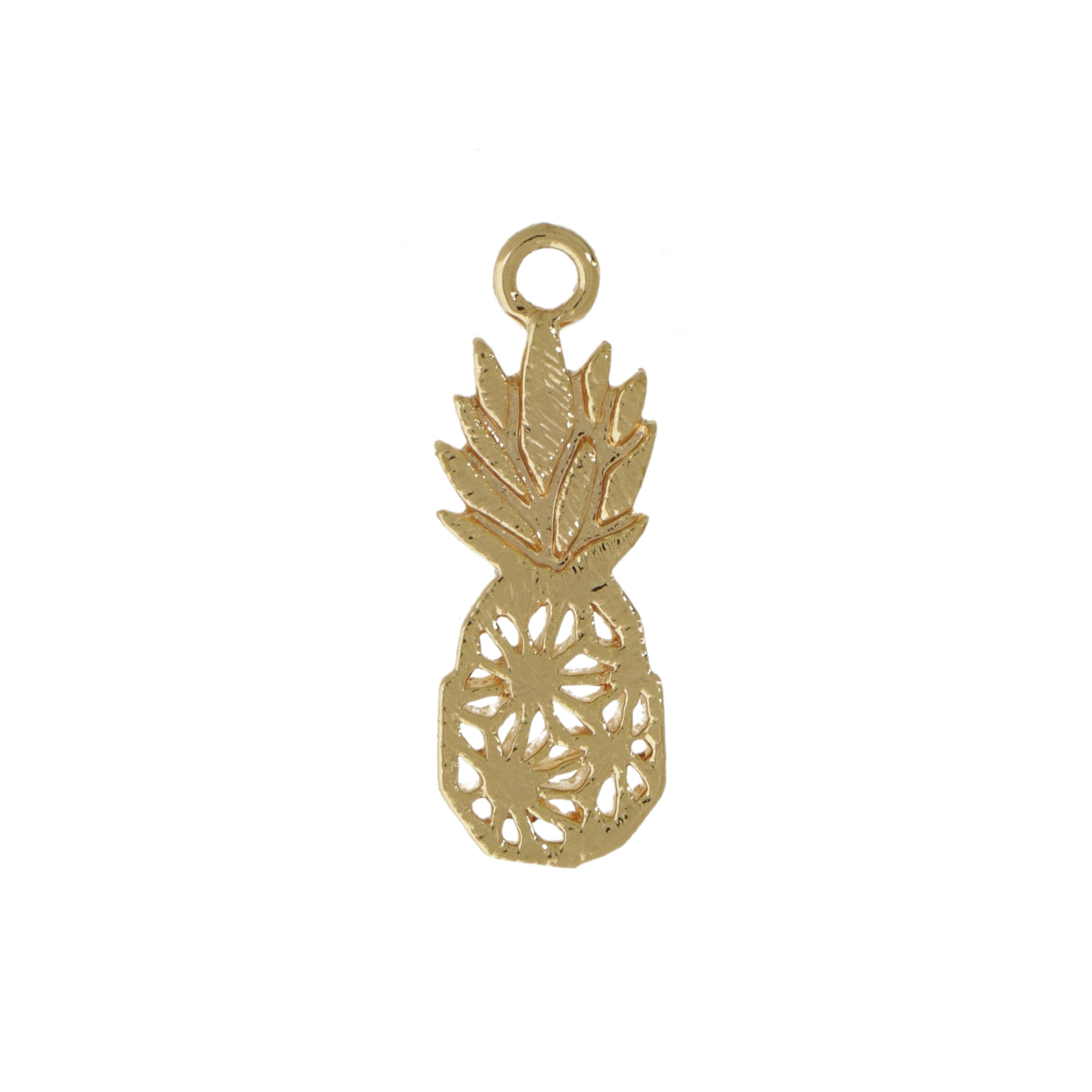 gold plated ananas charm 16mm | 1pc