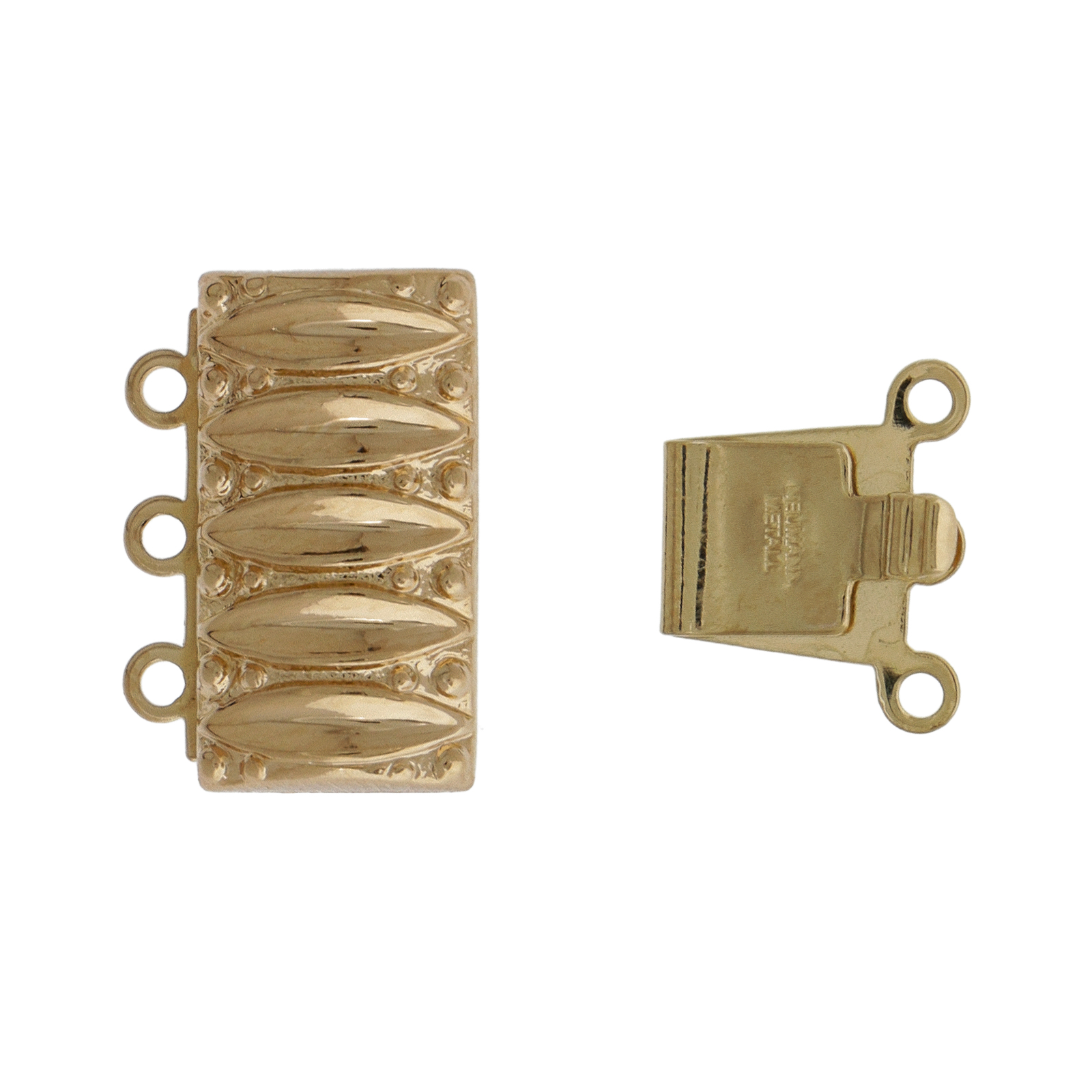 jewel clasp gold special plating 3 strand box clasp 16x8mm | 1pc