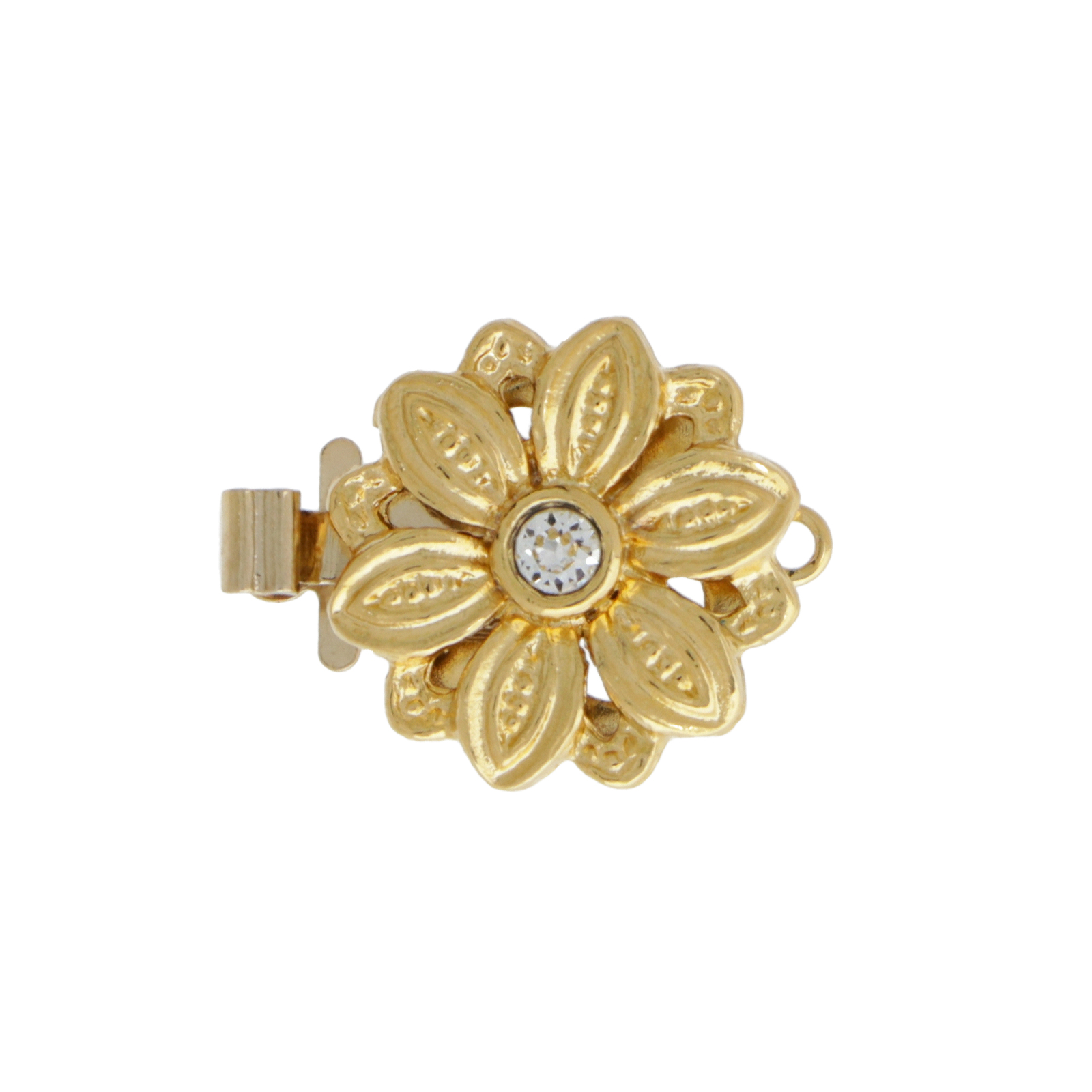 jewel clasp gold special plating box clasp with true crystal 14mm | 1pc