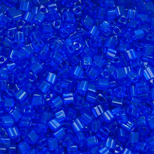 triangle toho seed beads 11/0 - transparent cobalt (8) | 10gr