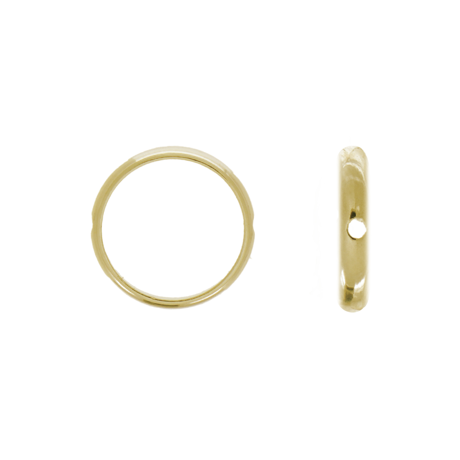 gold plated bead frame round 10mm (inner 8mm) | 4pc