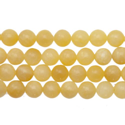 gelbe jade glatt runde 8mm | strang 38/40cm