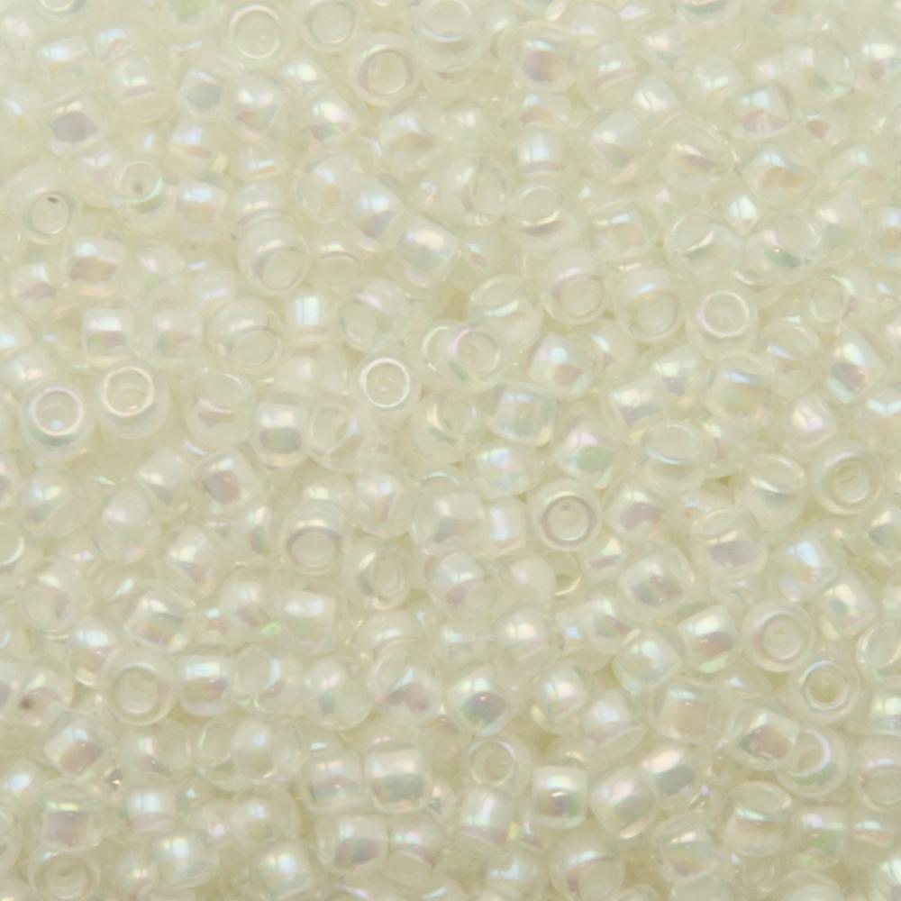 rocaille toho seed beads 8/0 inside color rainbow crystal/creme lined (777) | 10gr