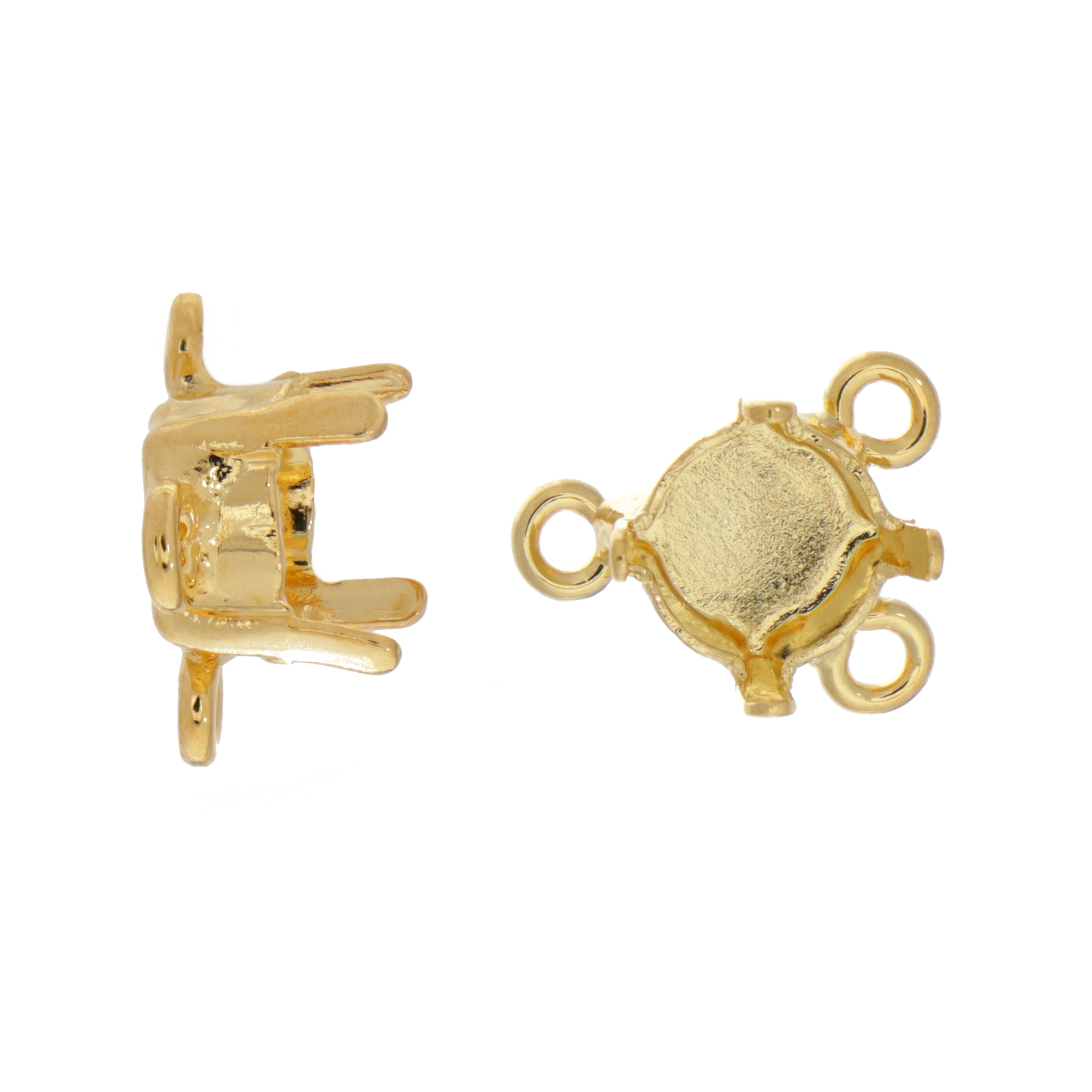 gold plated setting for chaton ss29 (6,14-6,32mm) 12x7mm | 1pc