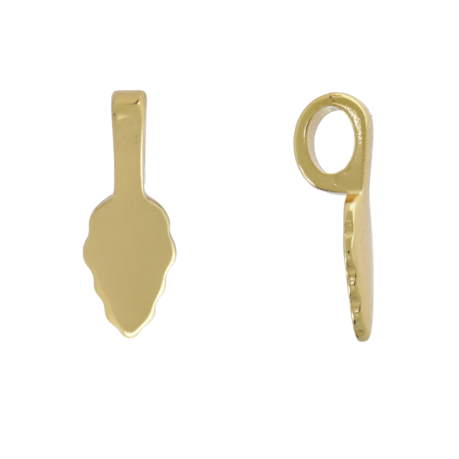 gold plated glu-on bail 21mm | 1pc
