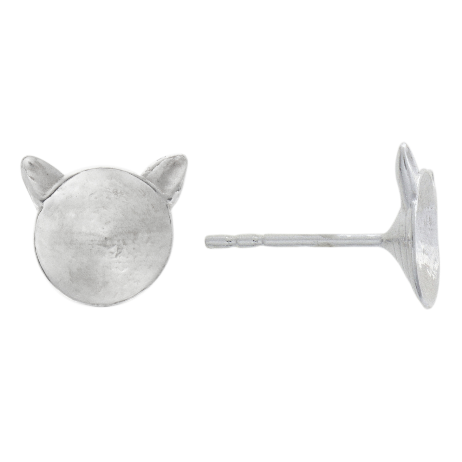 sterling silver plated cat post earrings with 1122 setting ss39 (8,41mm) | 2pc