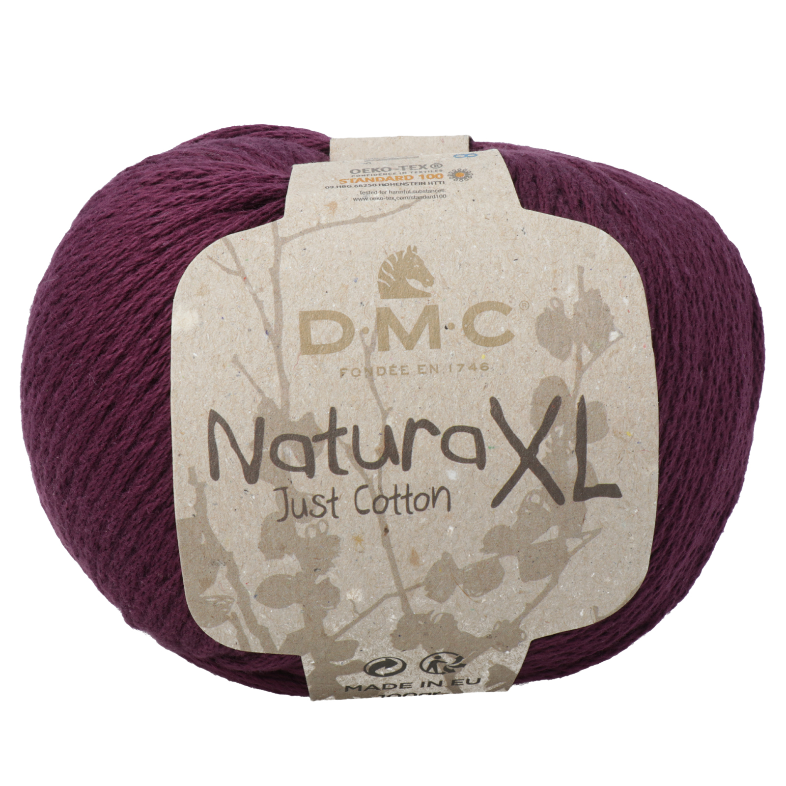 natura xl dmc yarn - prune (06) - 100gr (75mt) | 1pc