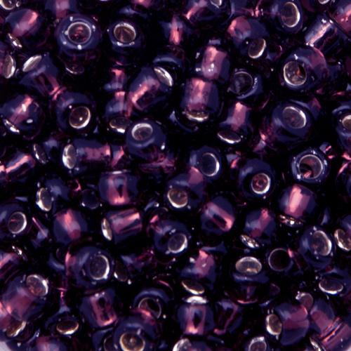 rocaille toho seed beads 6/0 - silver-lined amethyst (26c) | 10gr